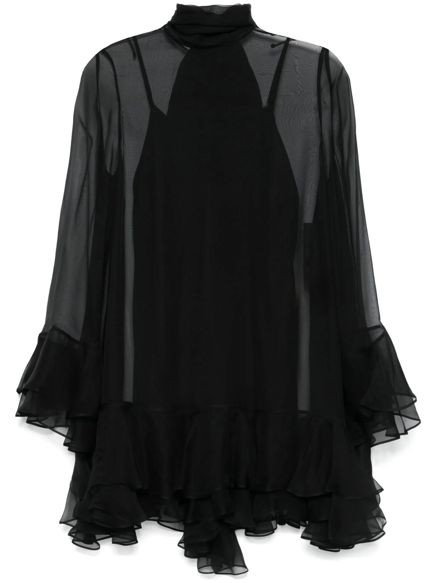 scarf-detail mini dress