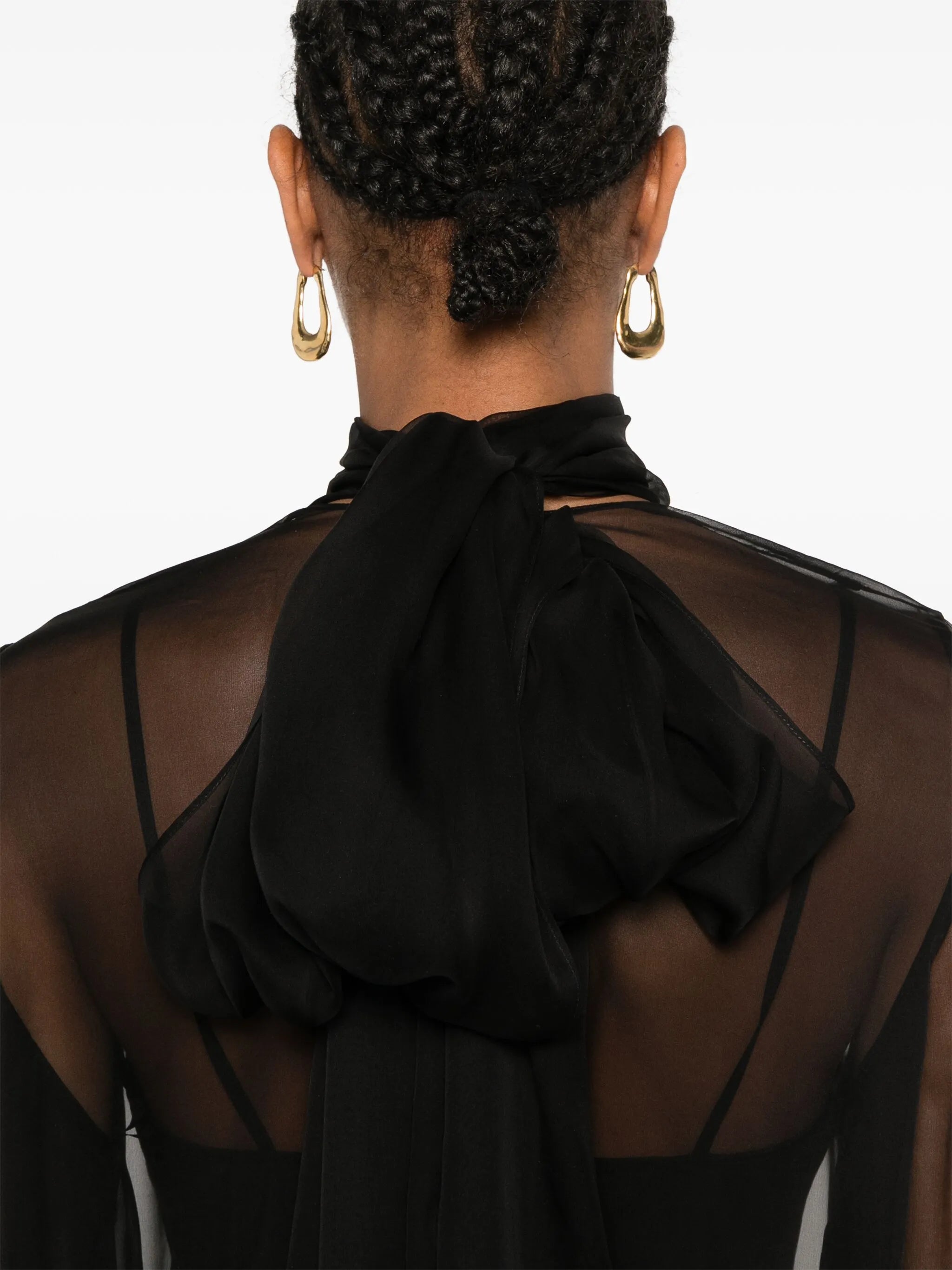scarf-detail mini dress
