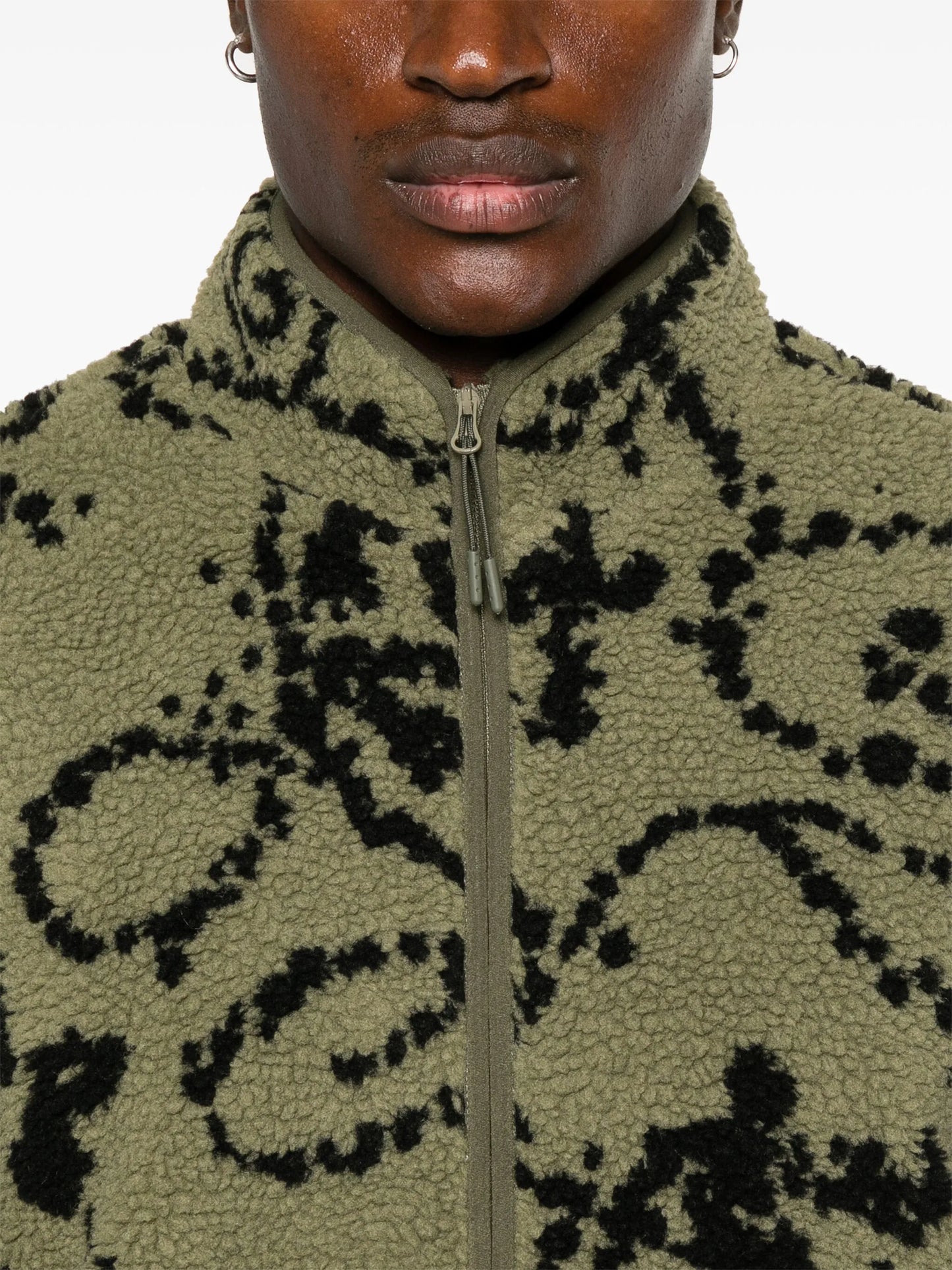 print fleece jacket
