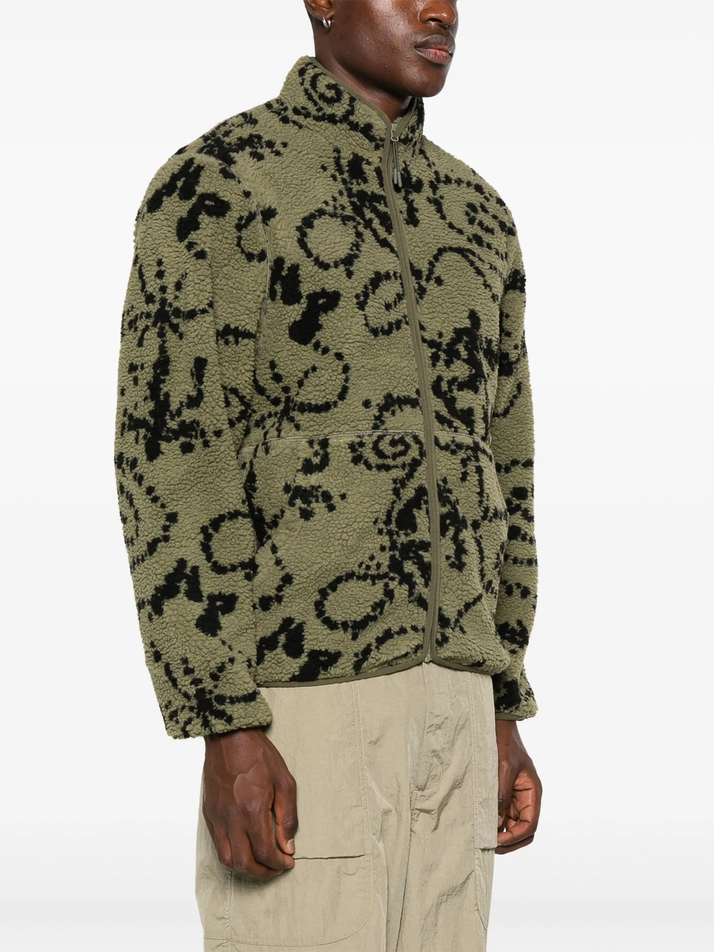 print fleece jacket