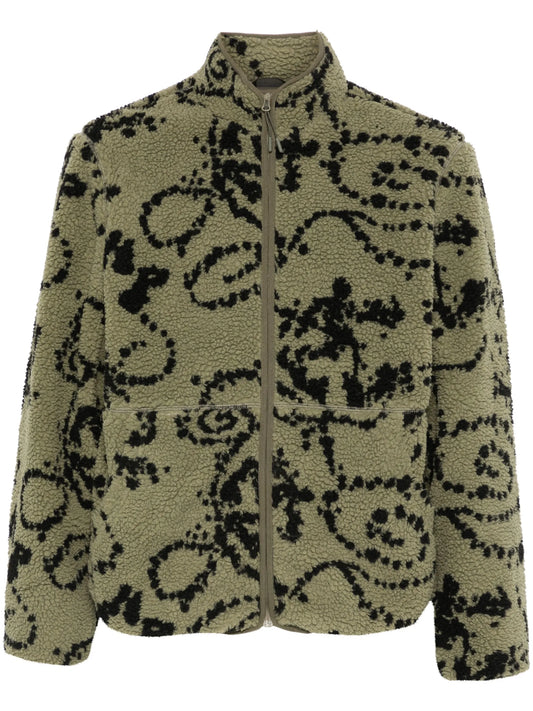 print fleece jacket