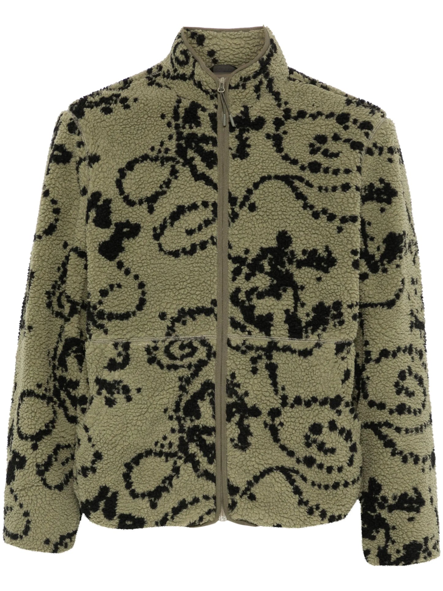 print fleece jacket