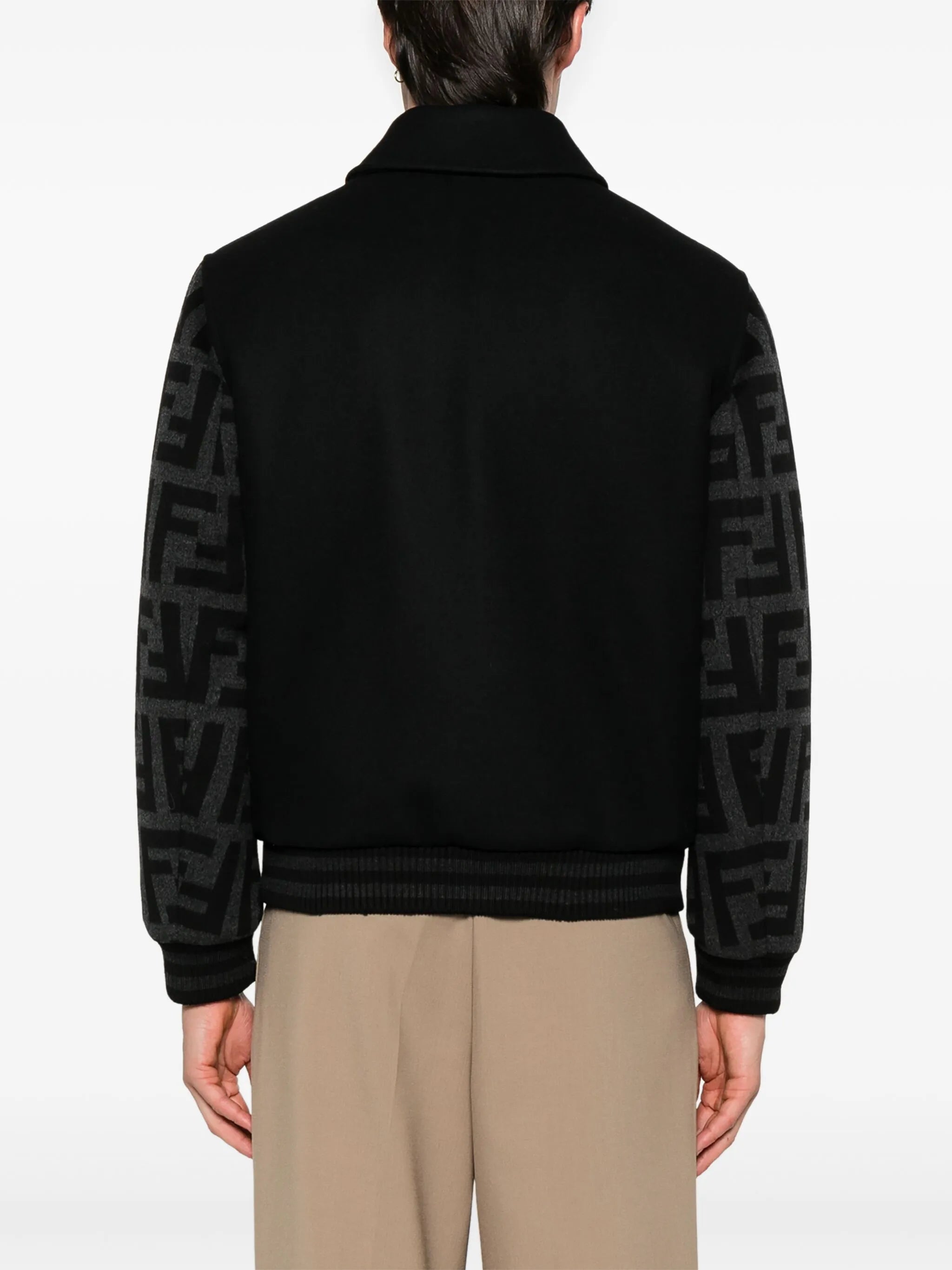 FF-motif bomber jacket