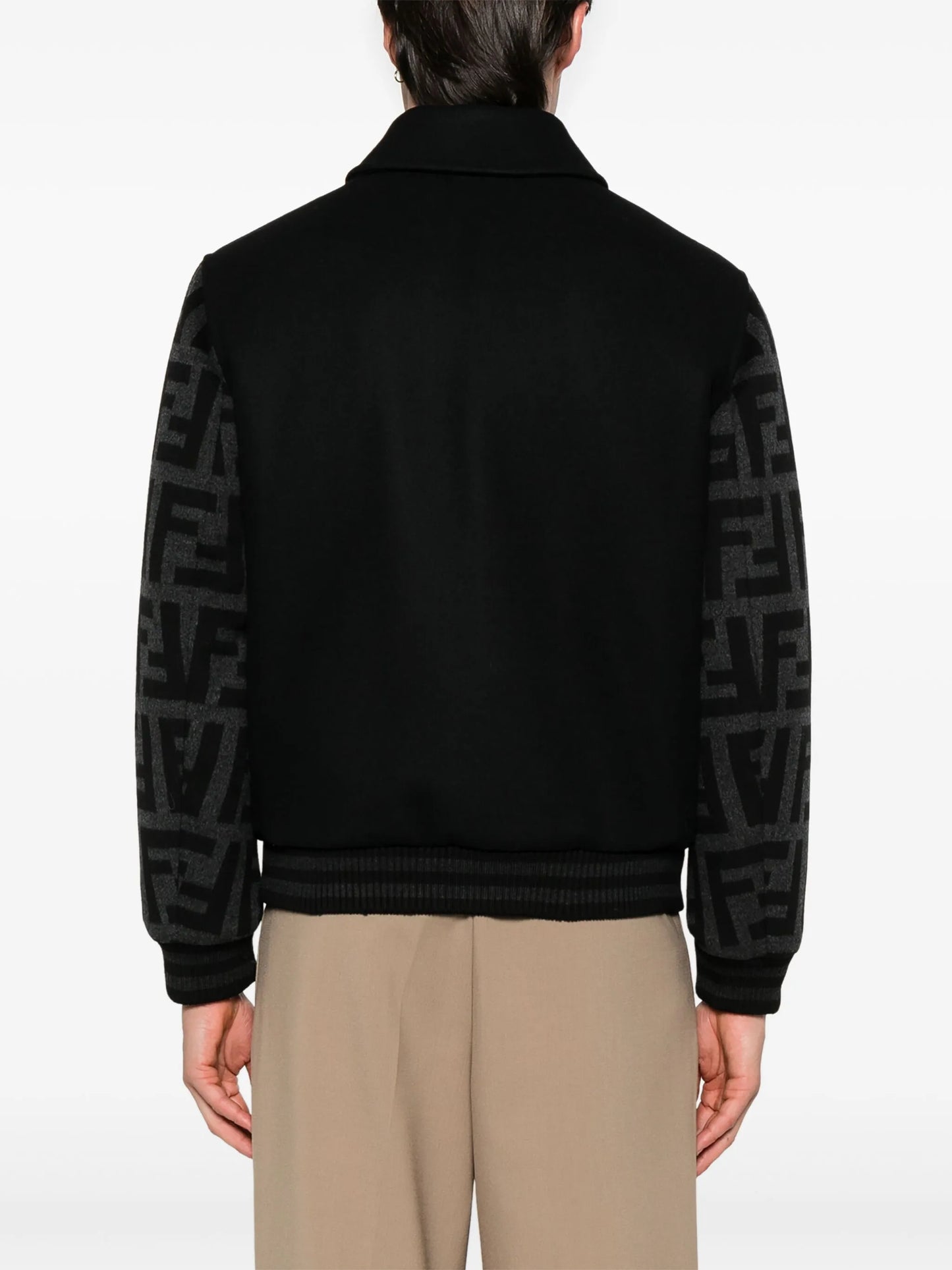 FF-motif bomber jacket