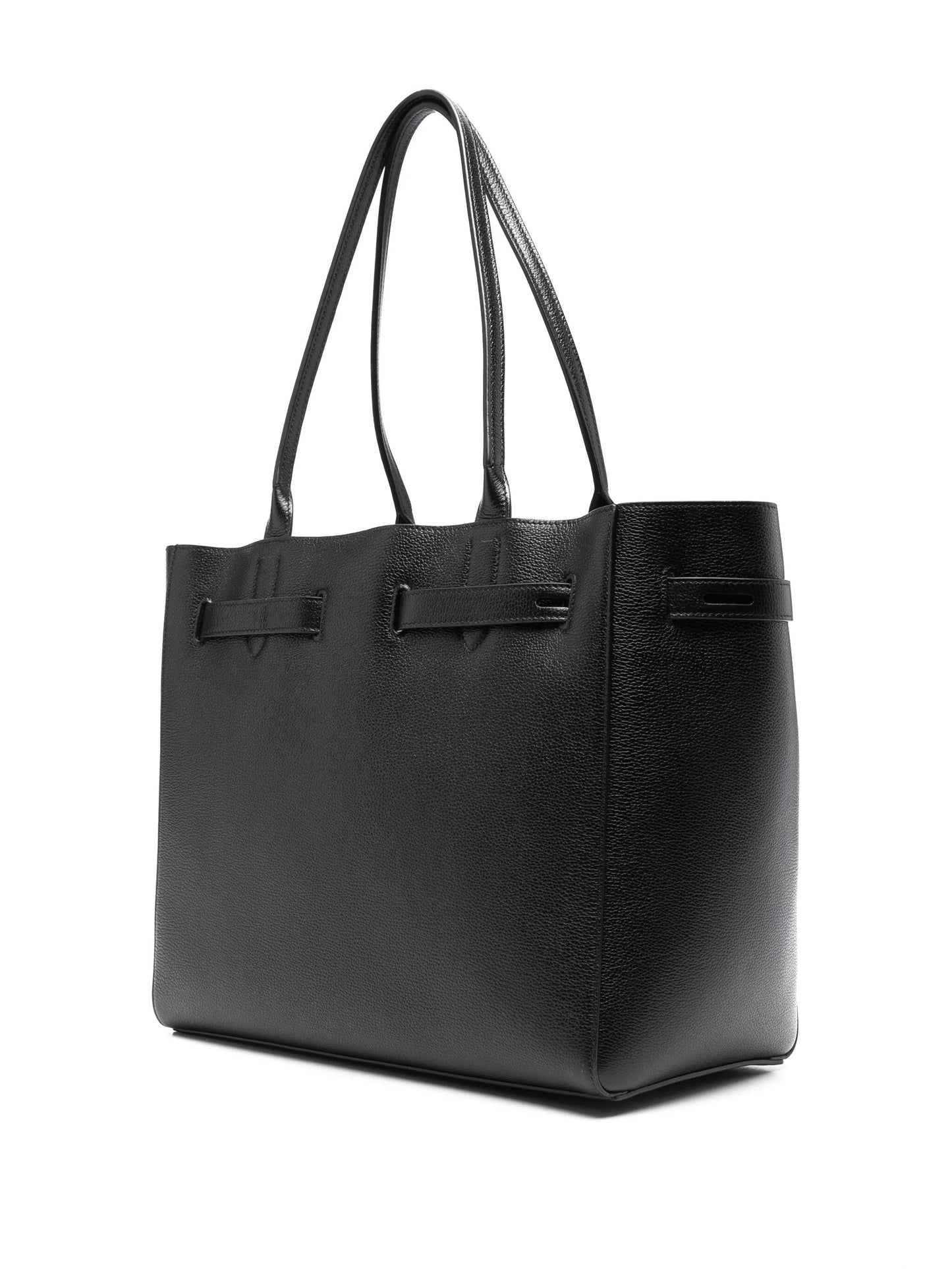 medium Audrey pebble-grain logo-buckle tote bag