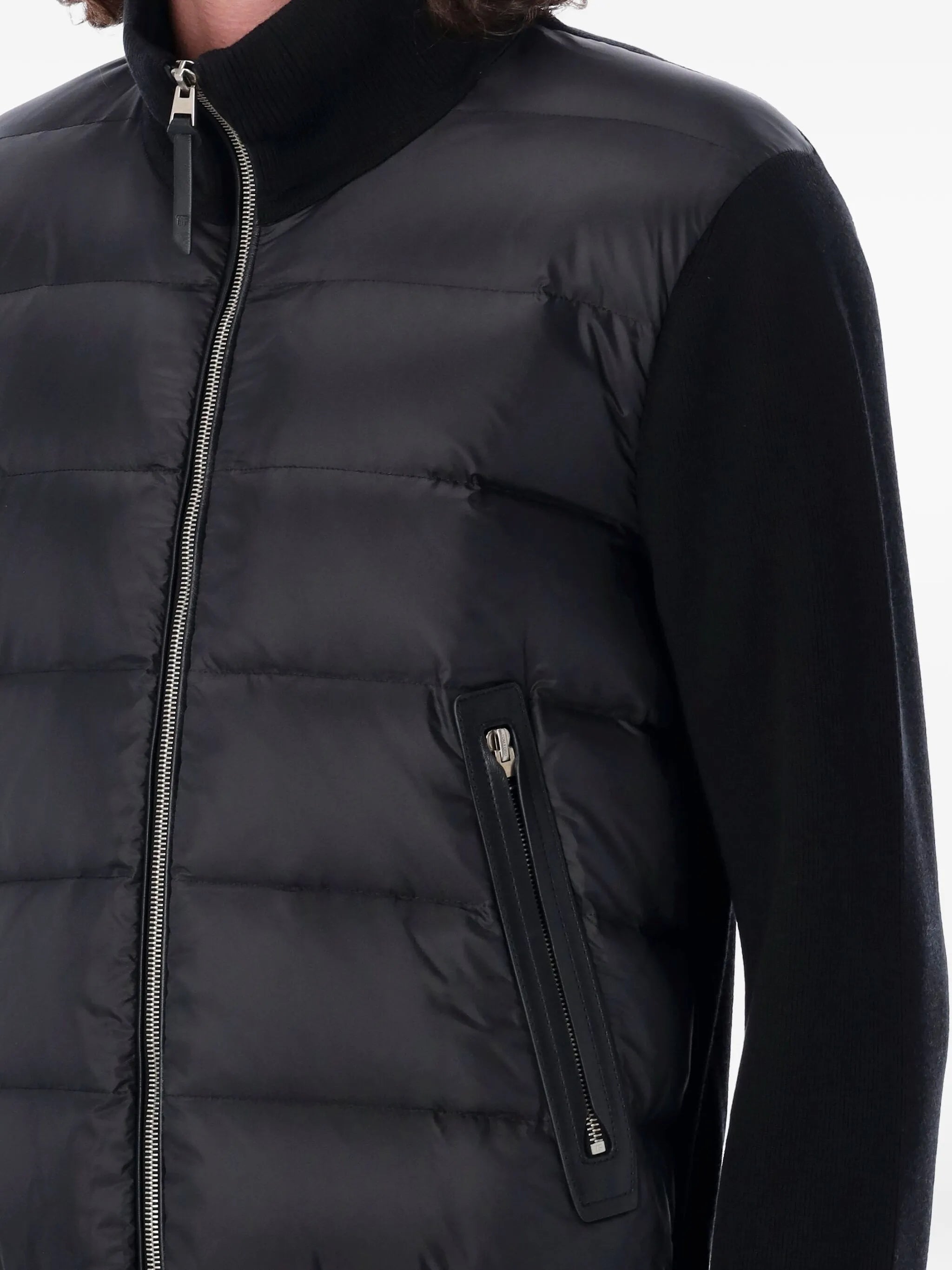 padded-panel long-sleeve jacket