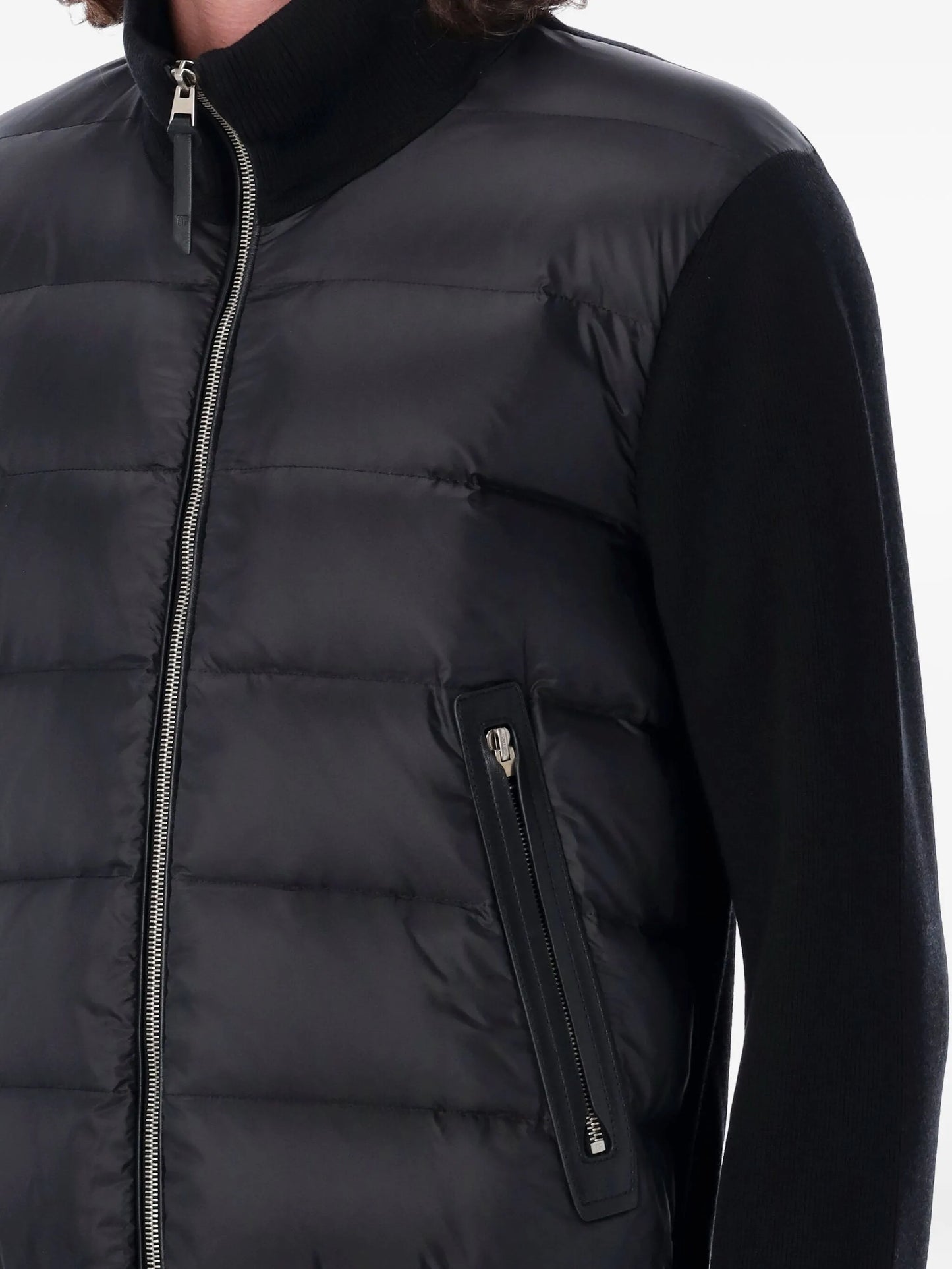 padded-panel long-sleeve jacket