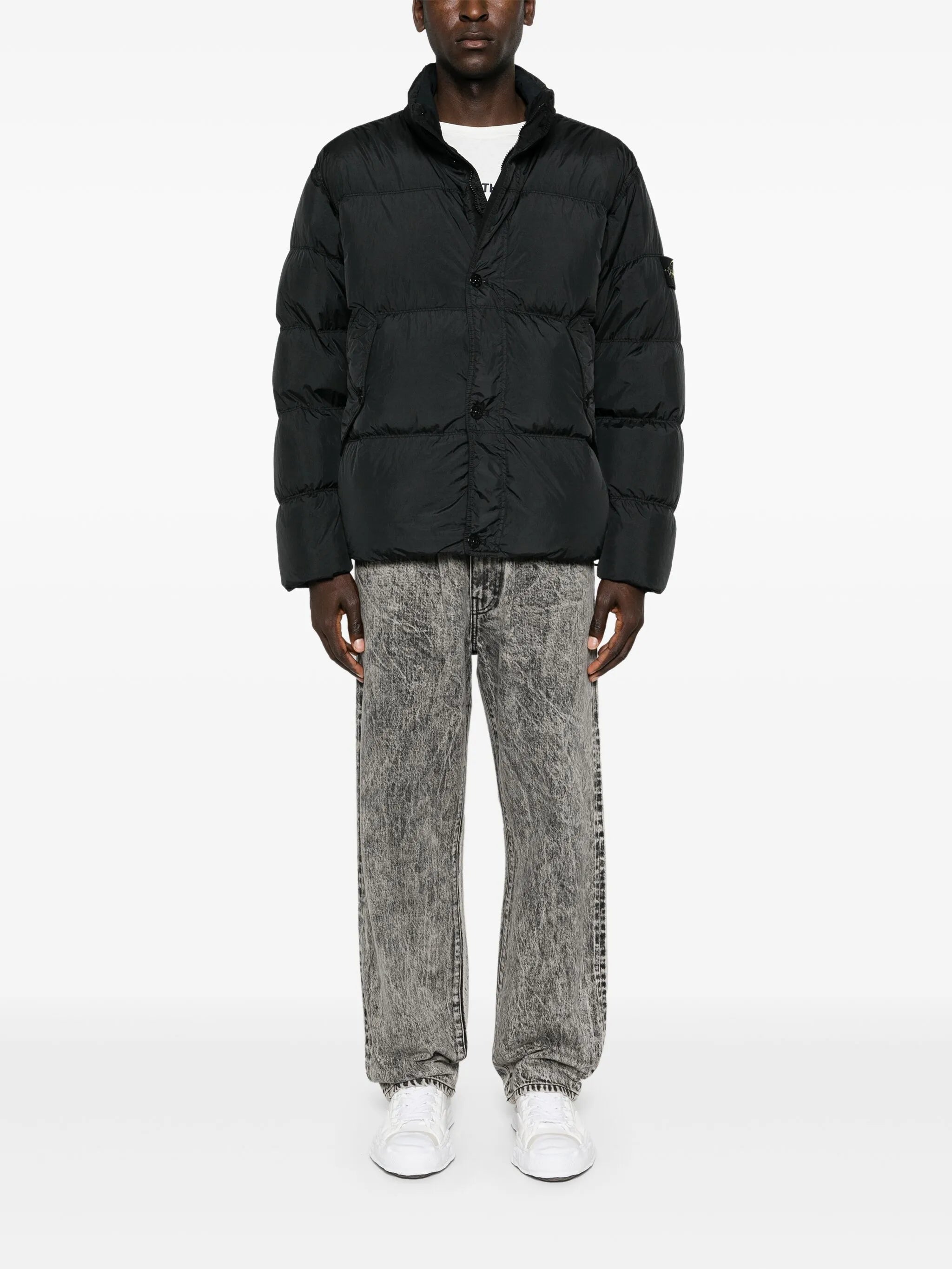 Compass-logo padded jacket