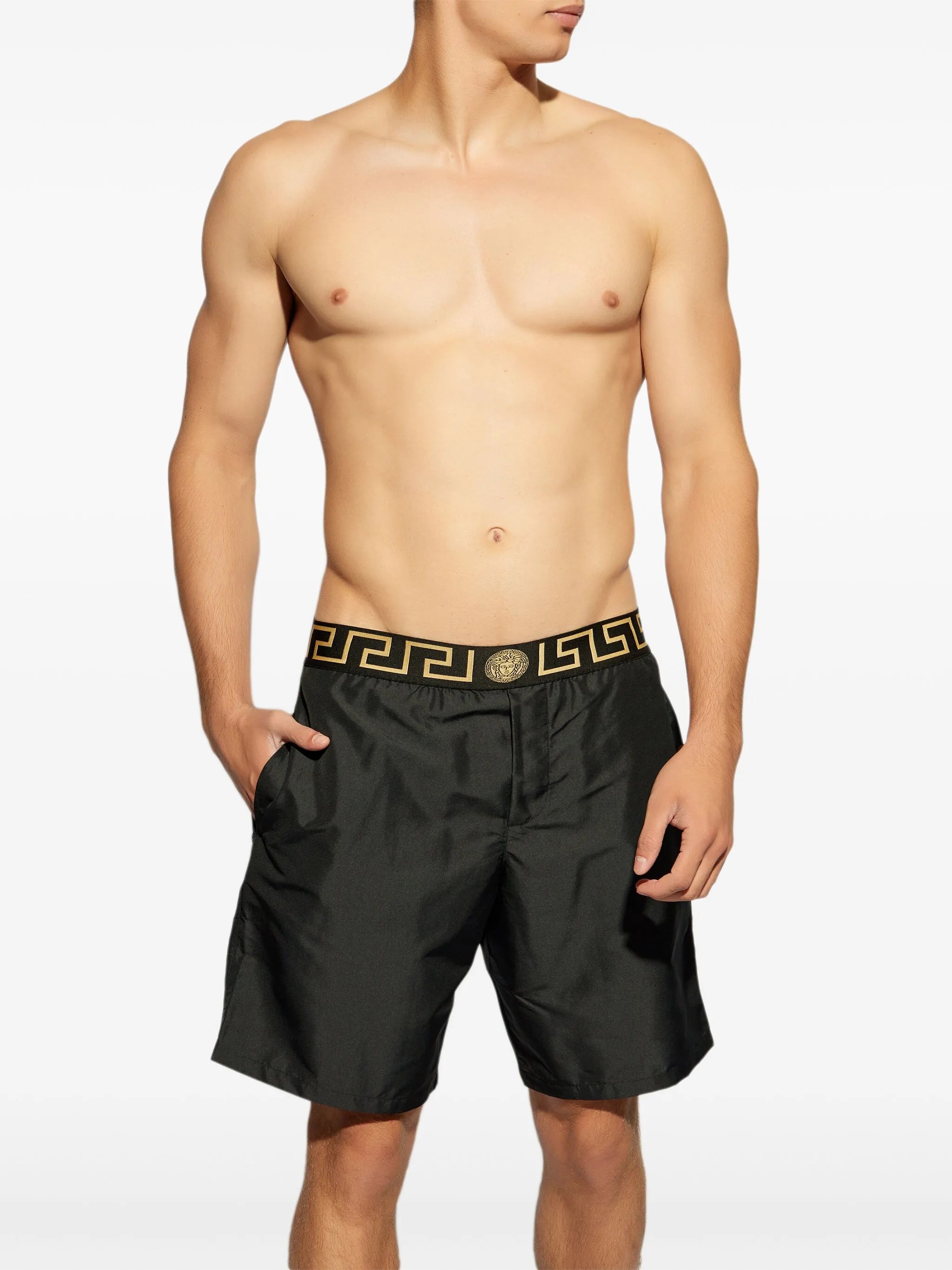 Greca border swim shorts