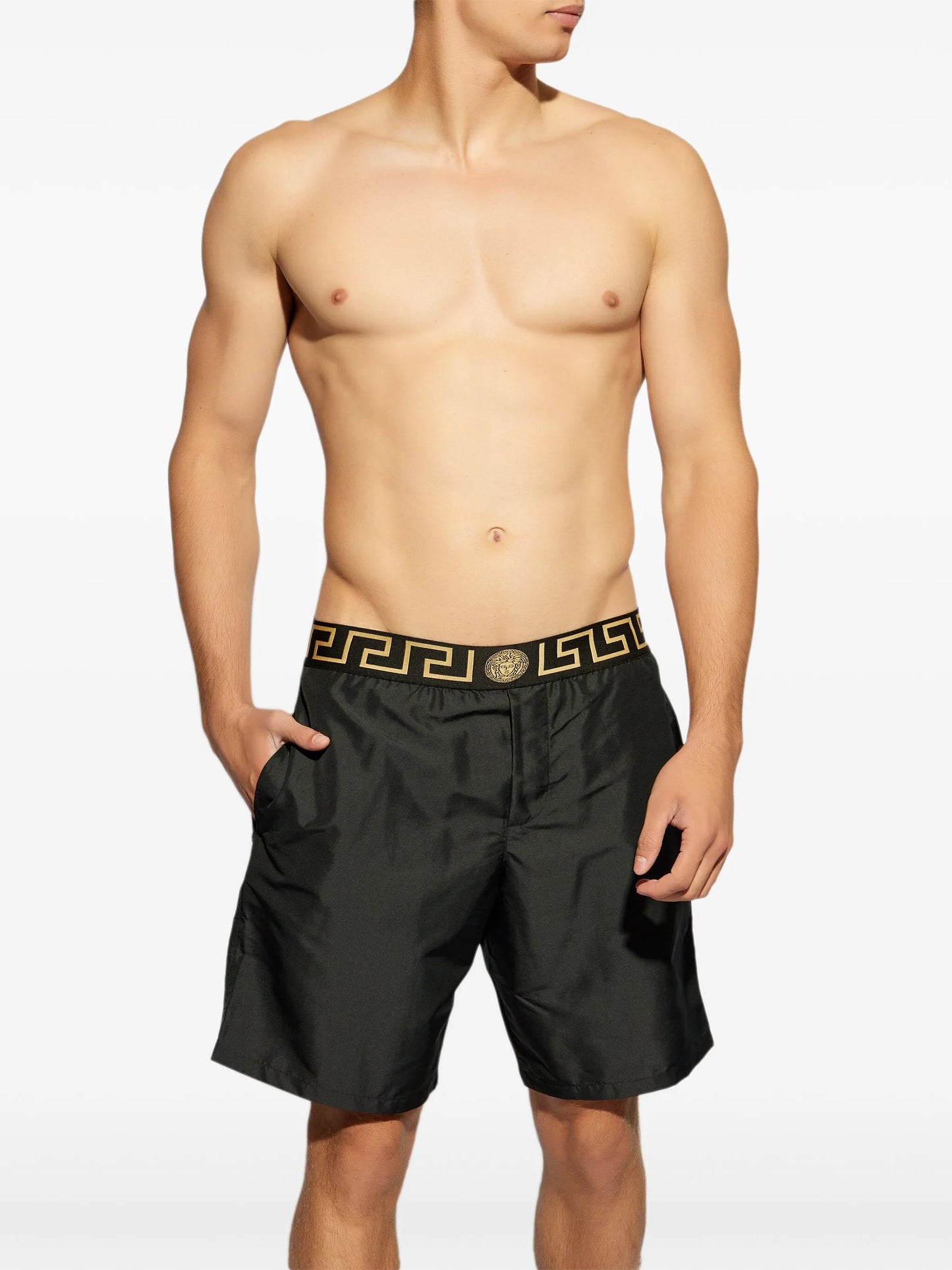 Greca border swim shorts