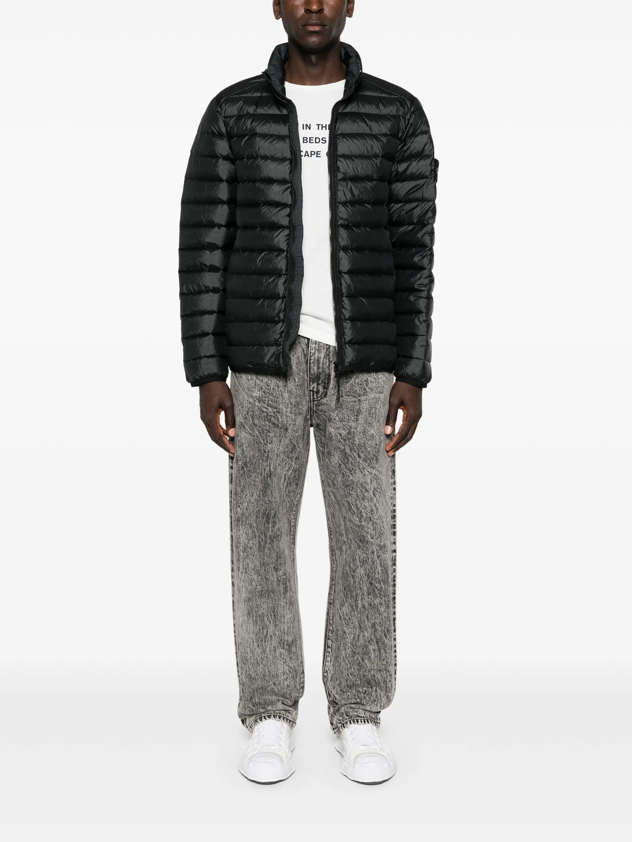 Compass-logo padded jacket
