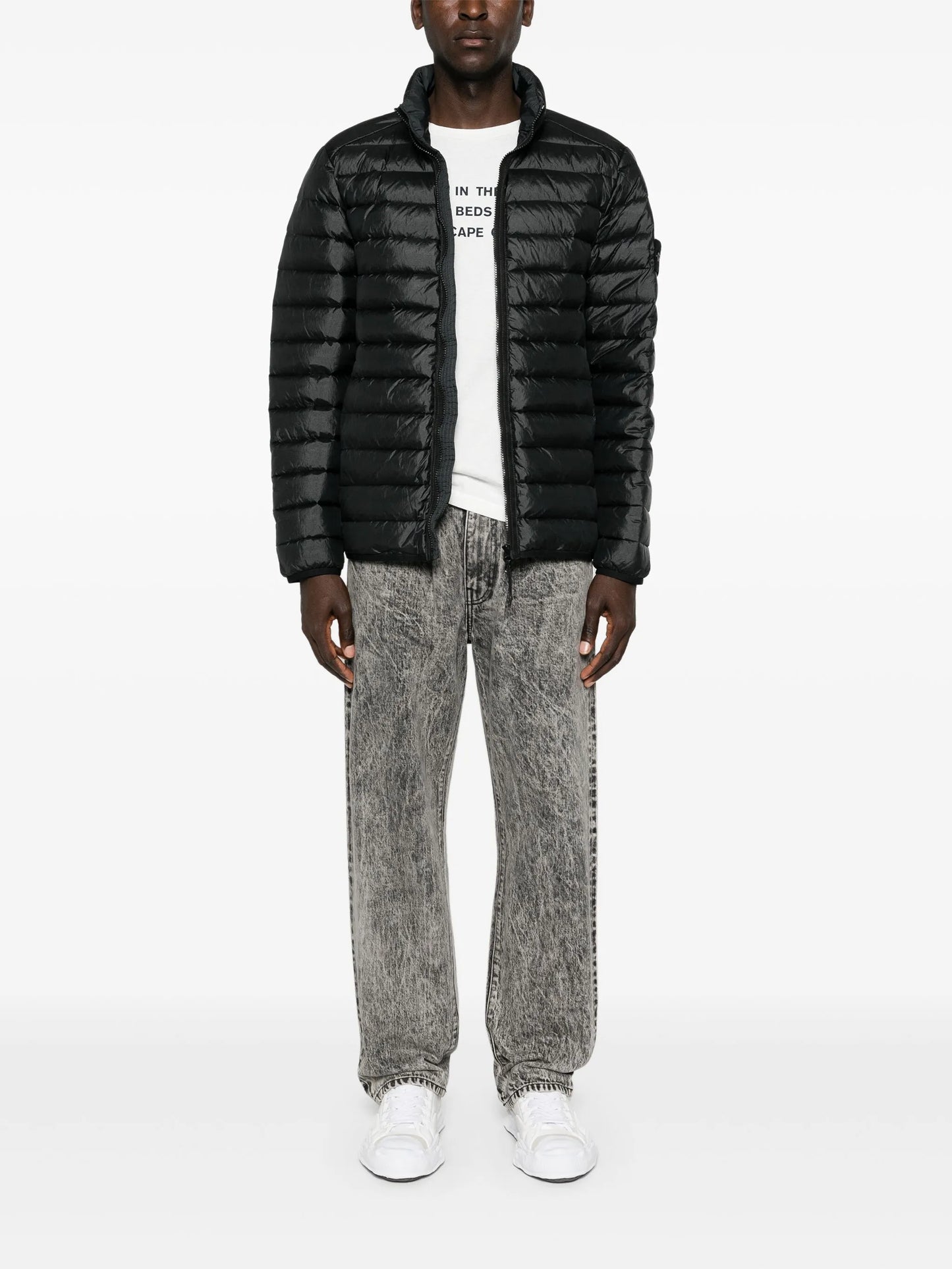 Compass-logo padded jacket