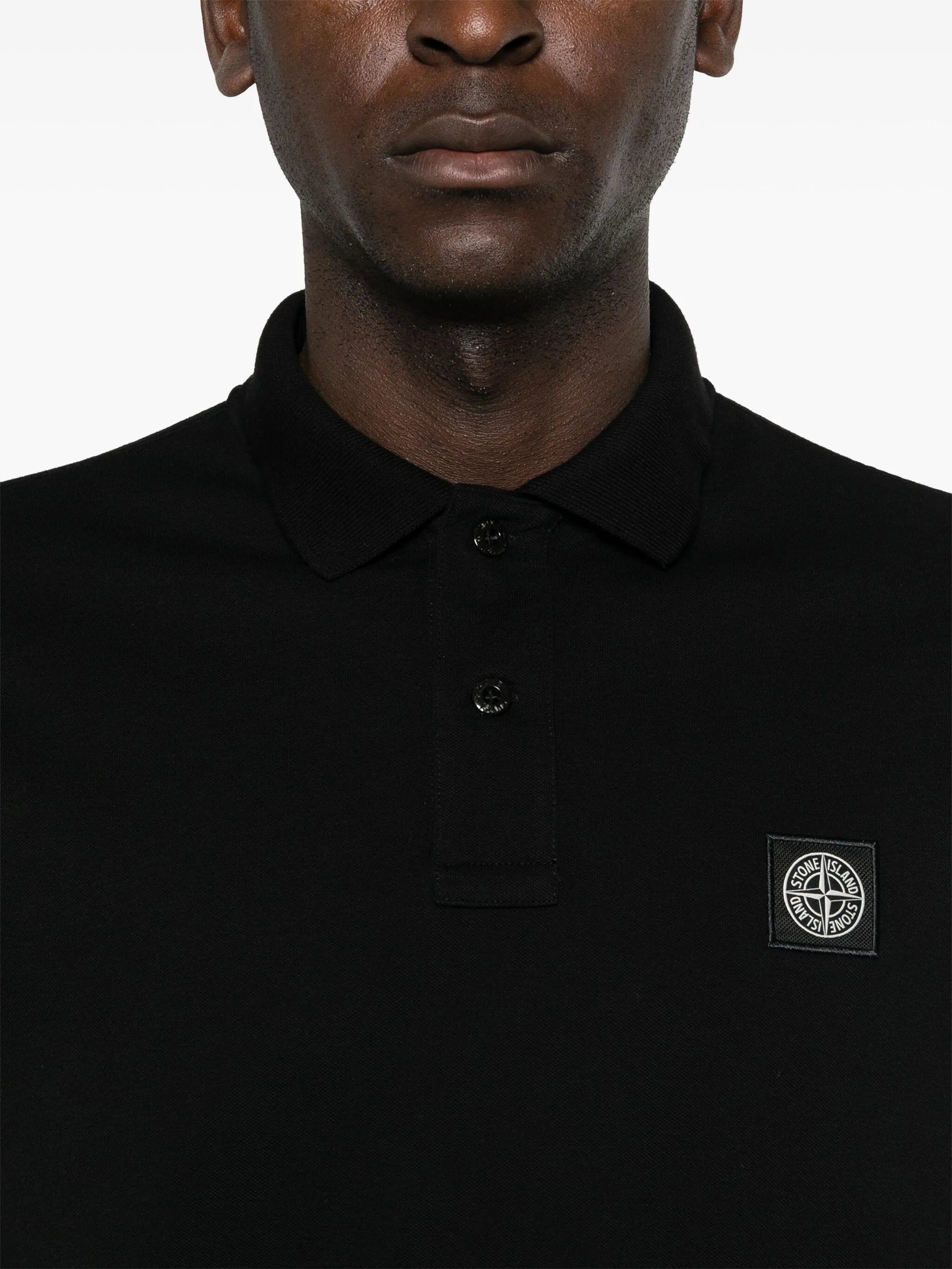 logo-patch polo shirt