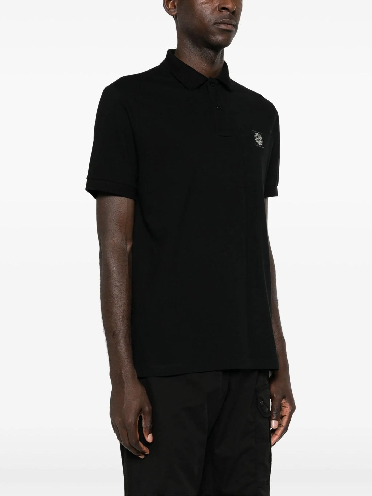 logo-patch polo shirt