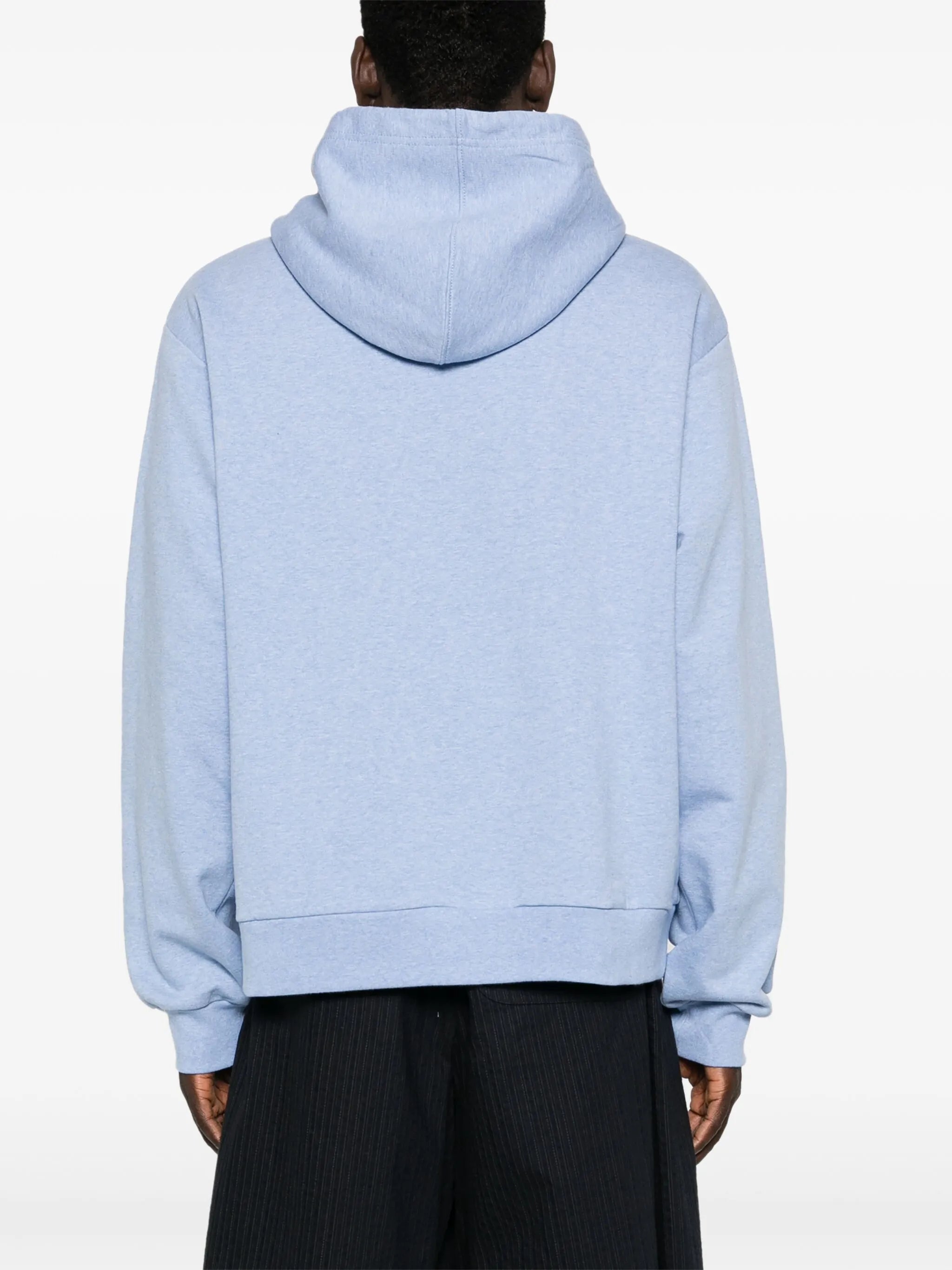 logo-patch cotton hoodie