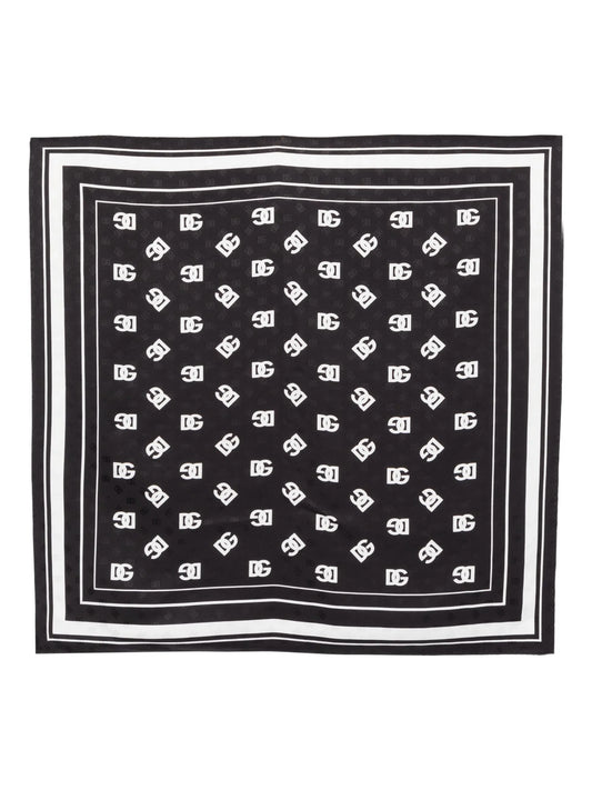 DG logo silk scarf