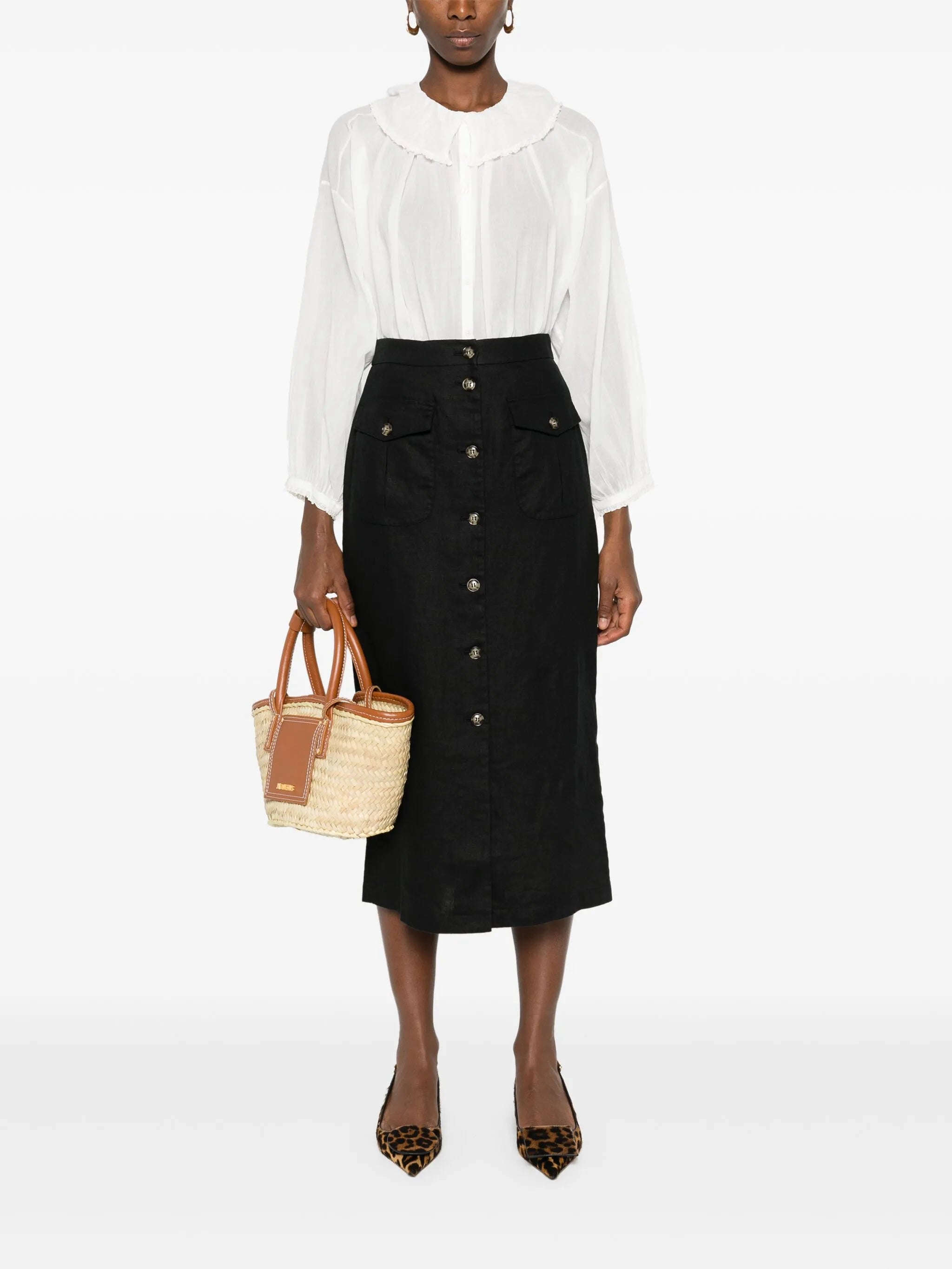 Jana ruffle-detail blouse