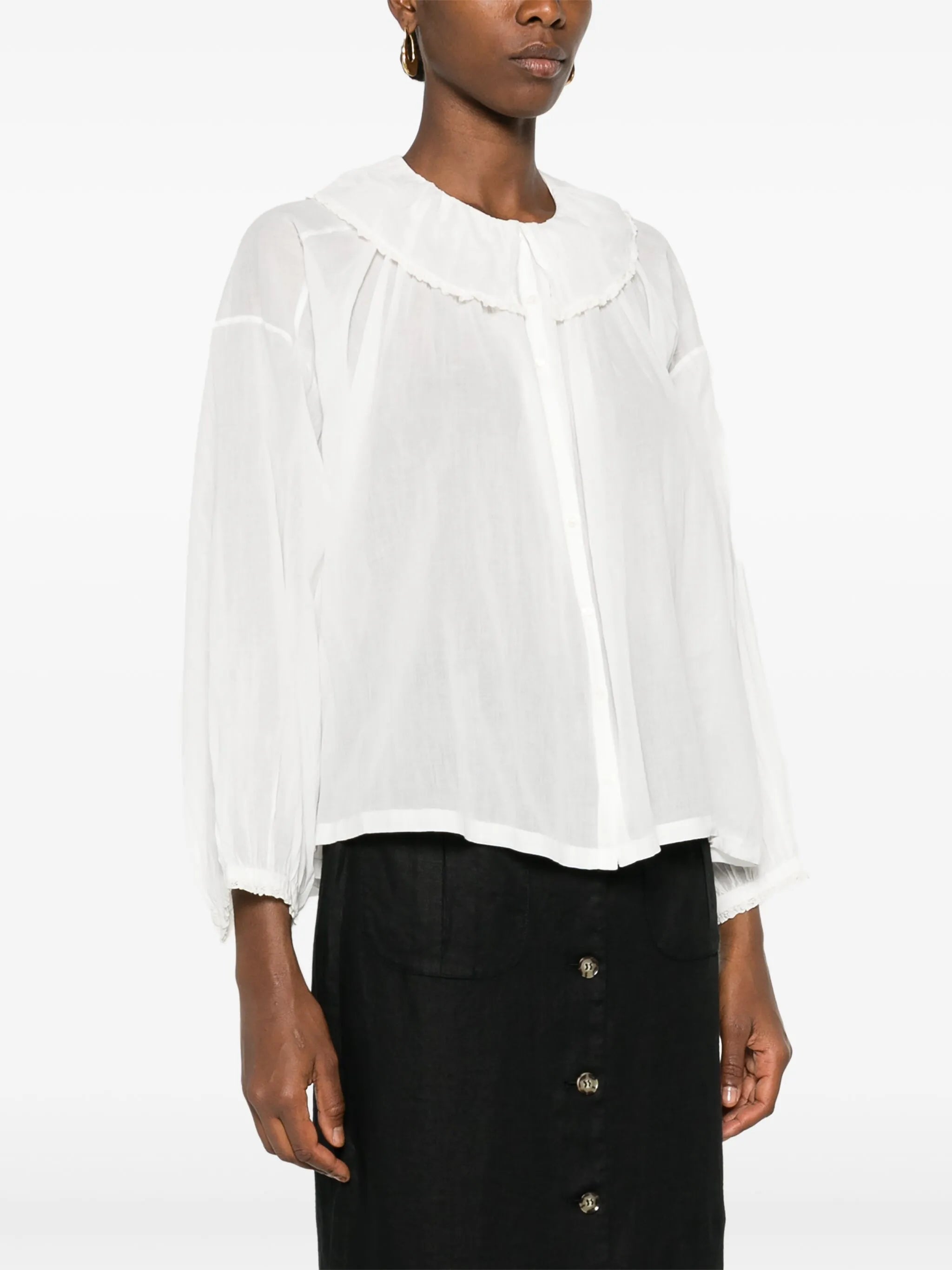 Jana ruffle-detail blouse