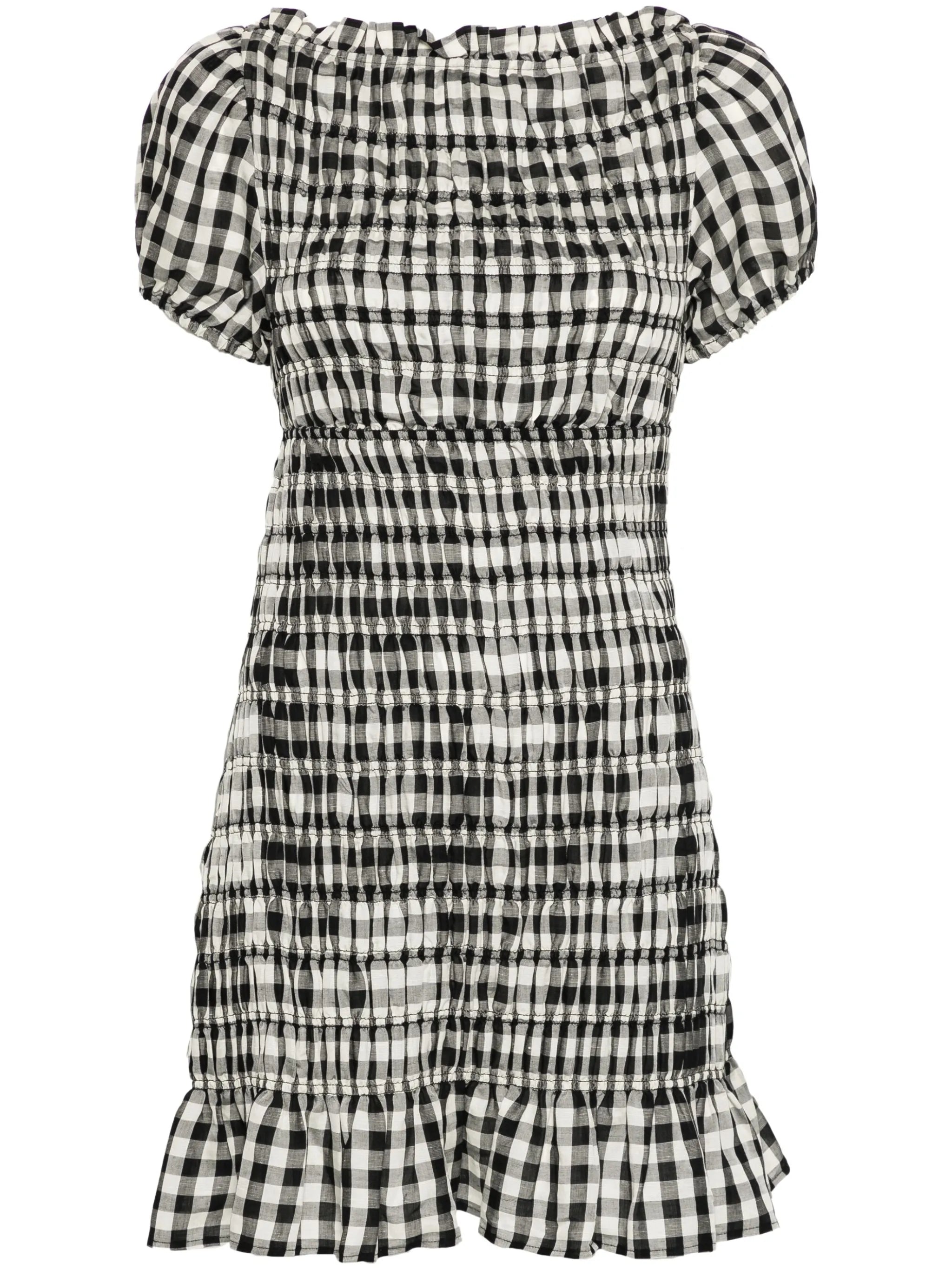 Rizzo gingham-check mini dress