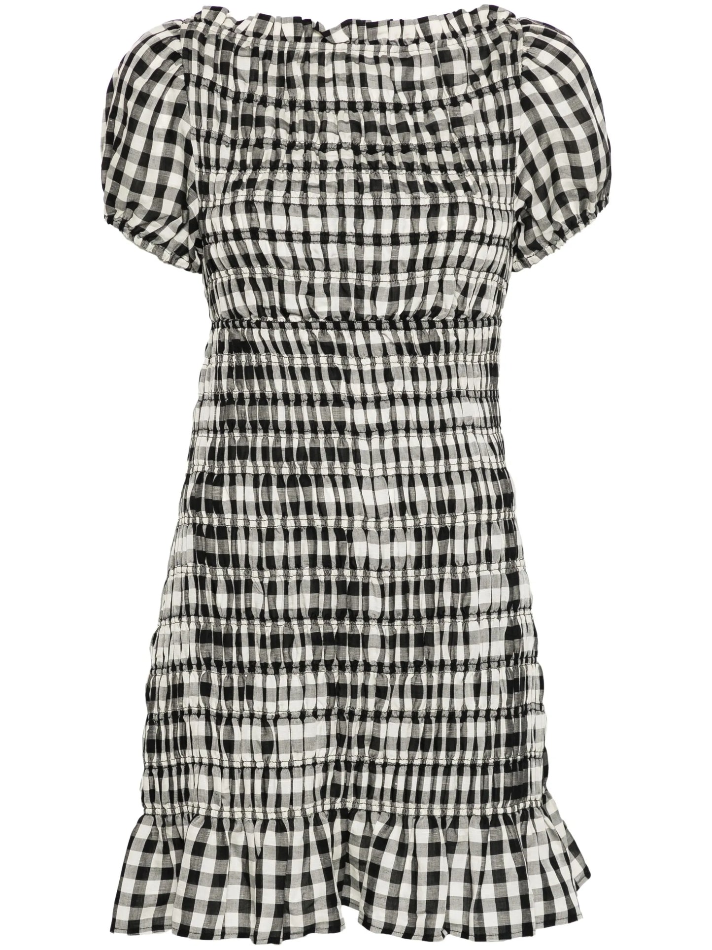 Rizzo gingham-check mini dress