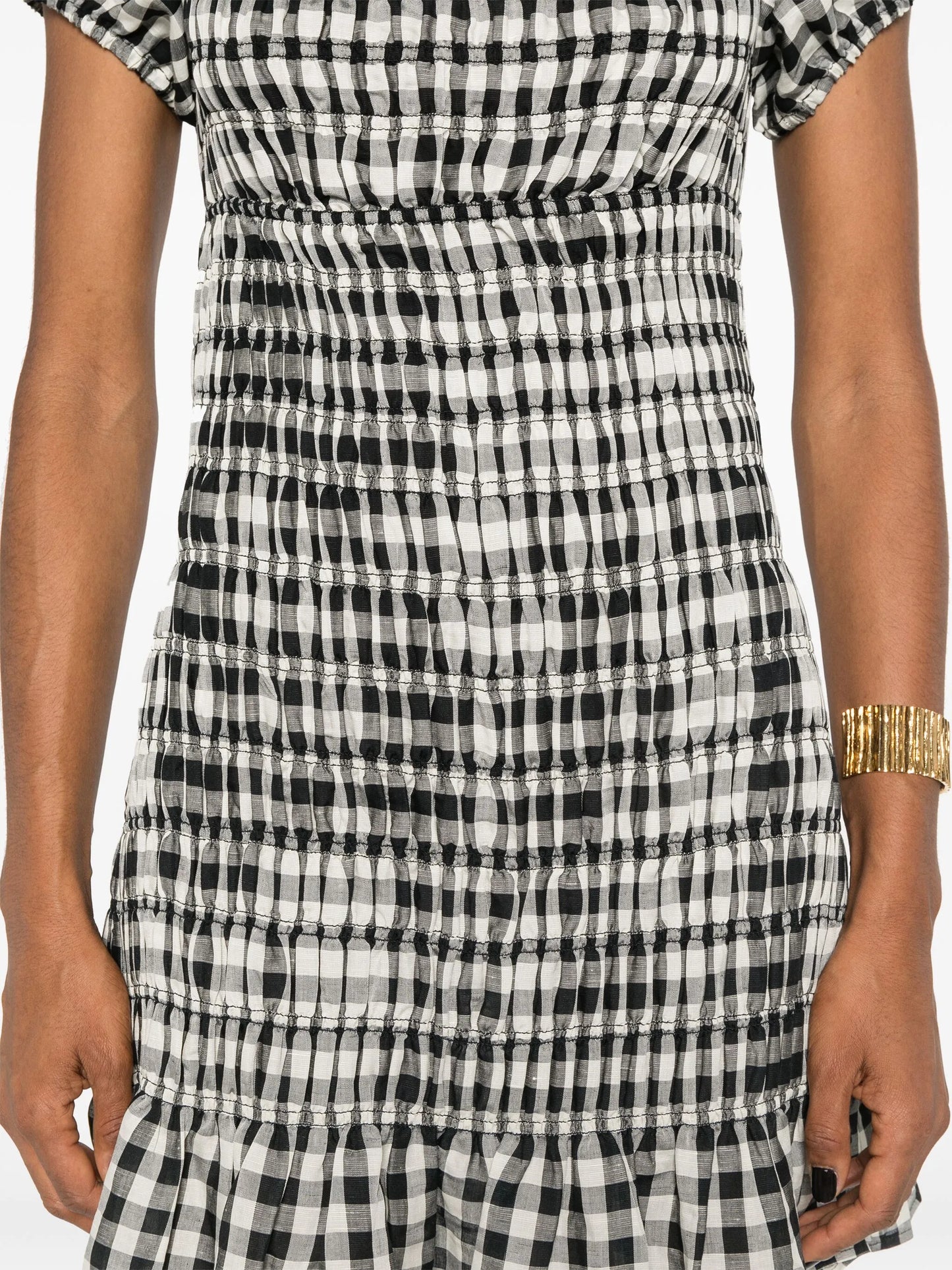 Rizzo gingham-check mini dress