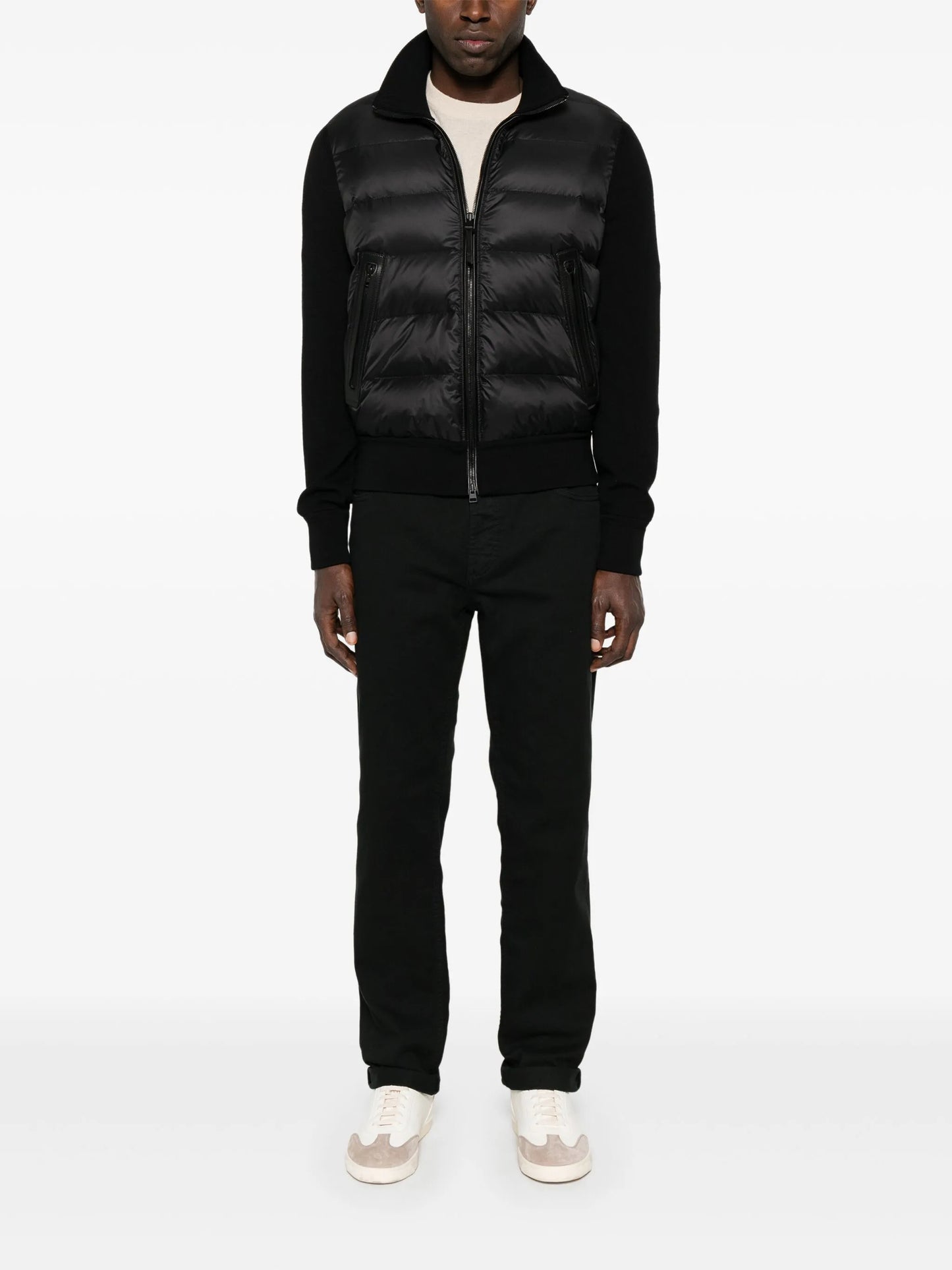 panelled down jacket