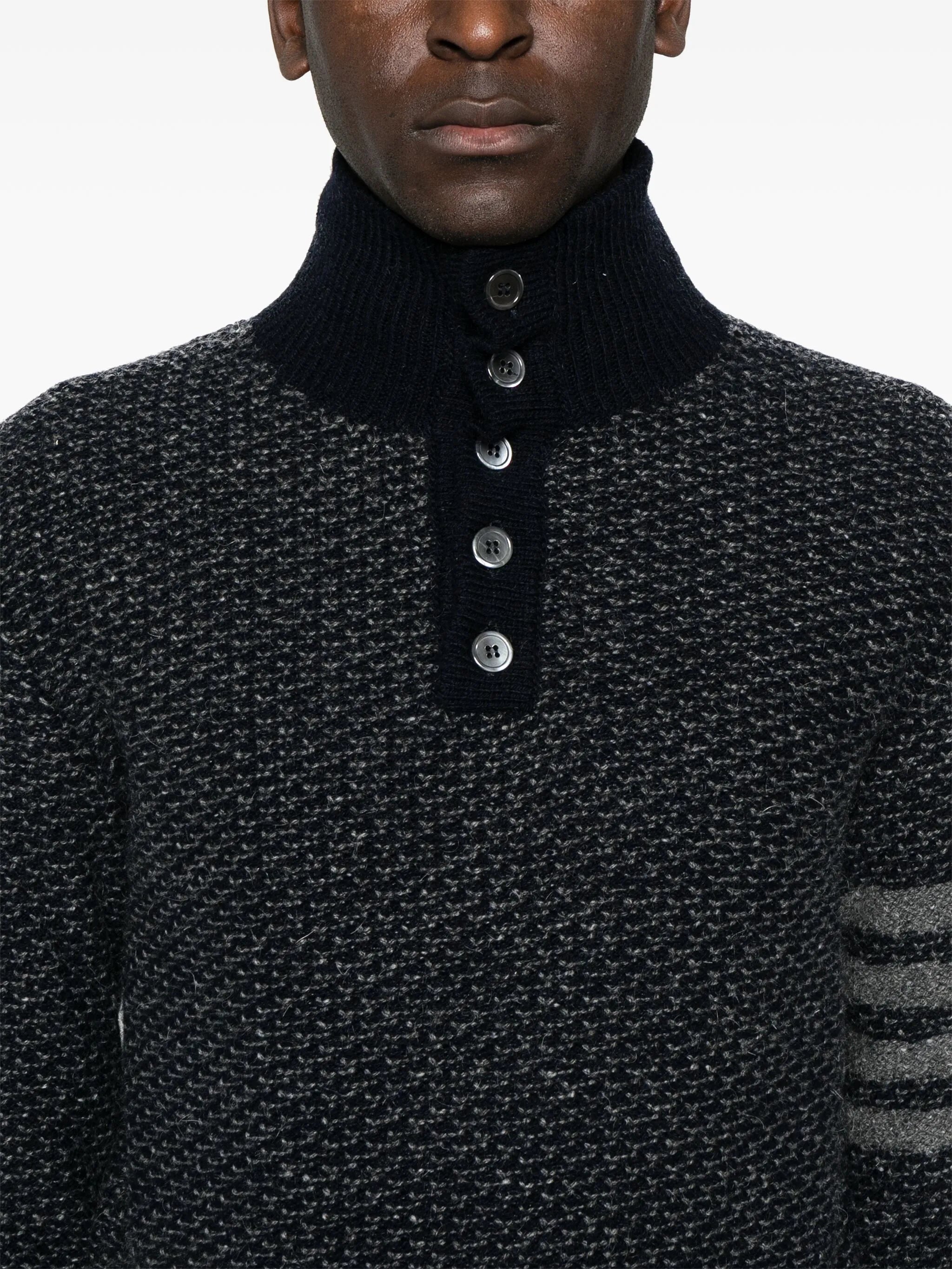 4-Bar tweed sweater