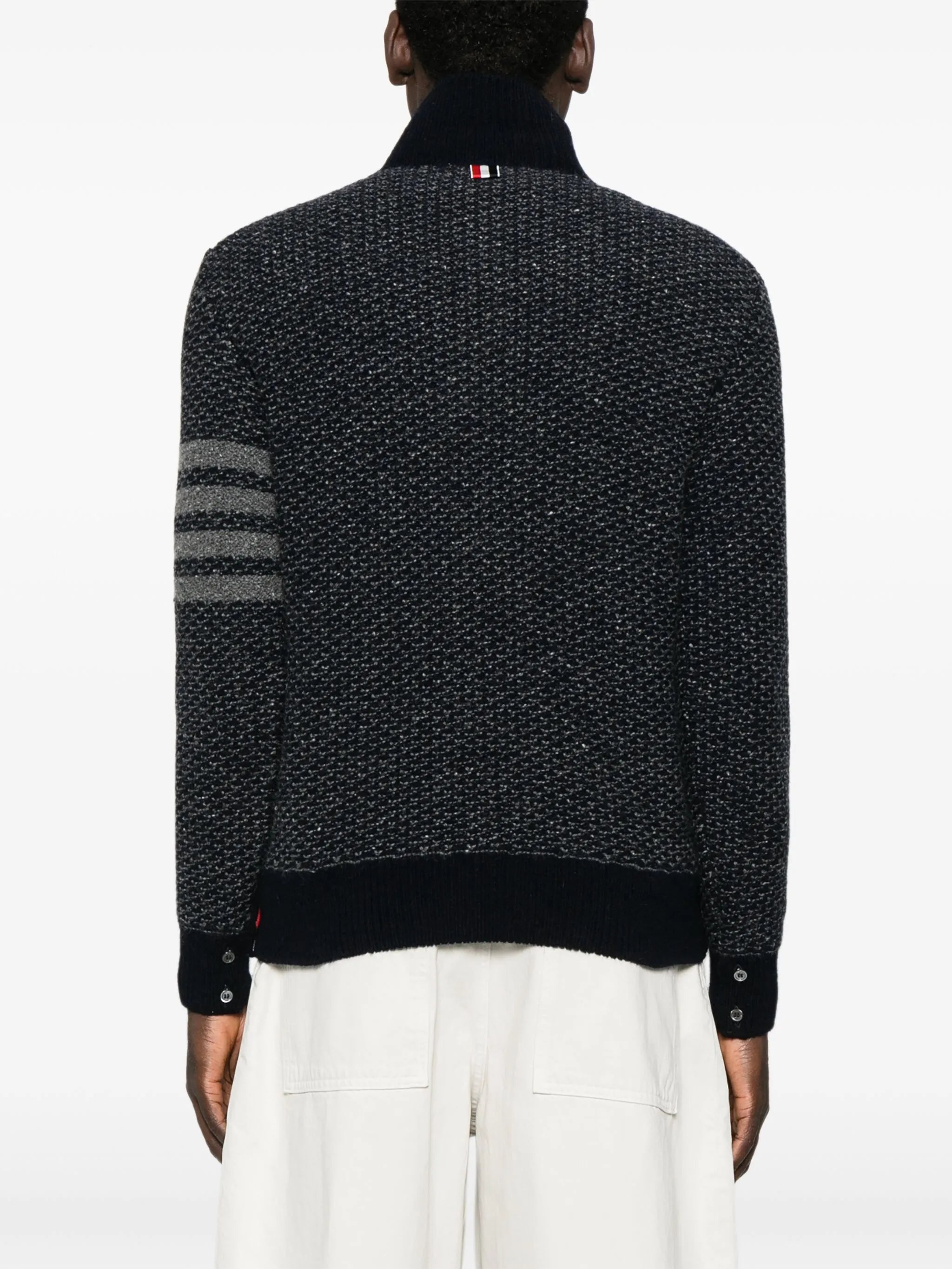 4-Bar tweed sweater