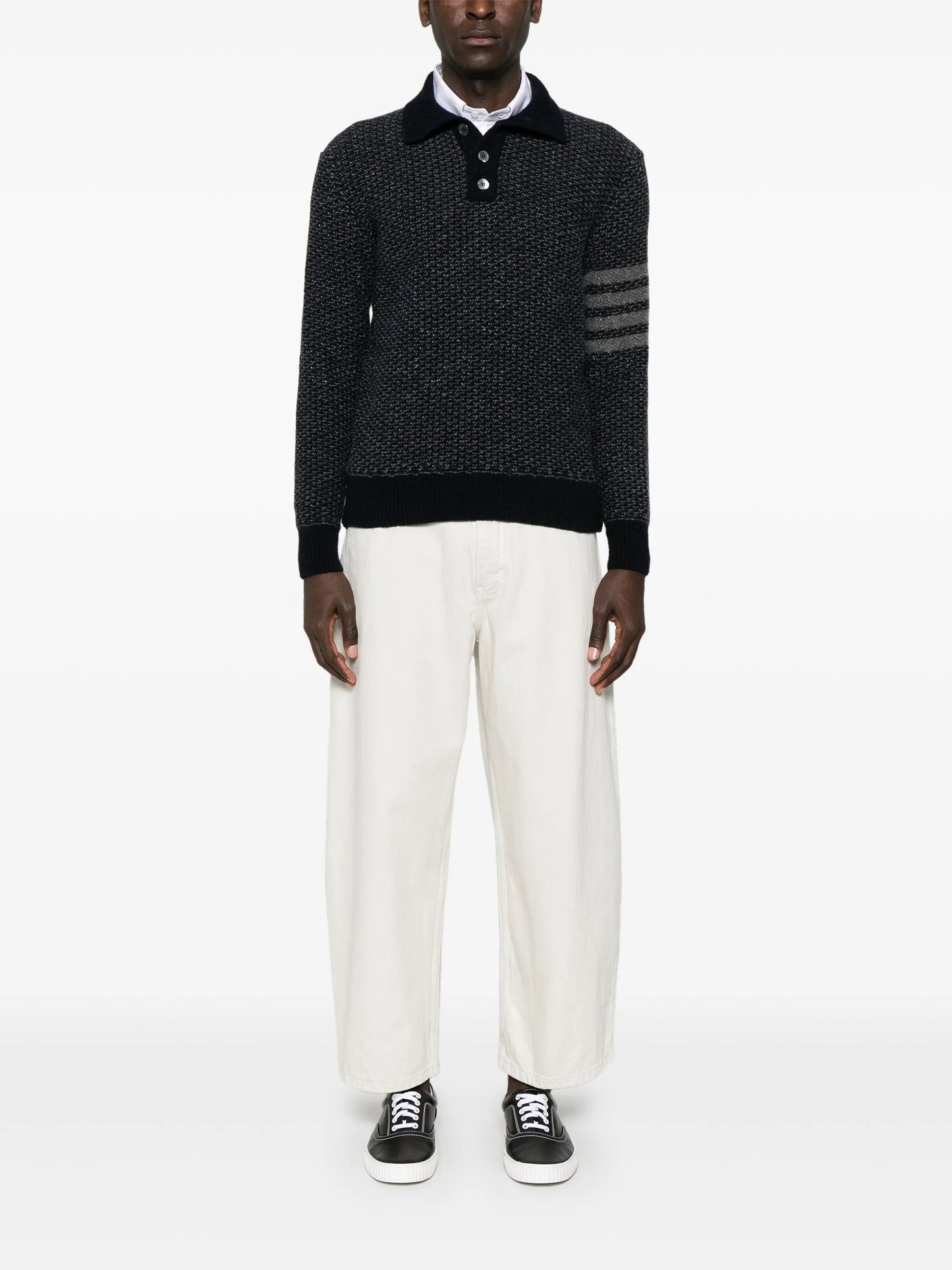 4-Bar tweed sweater