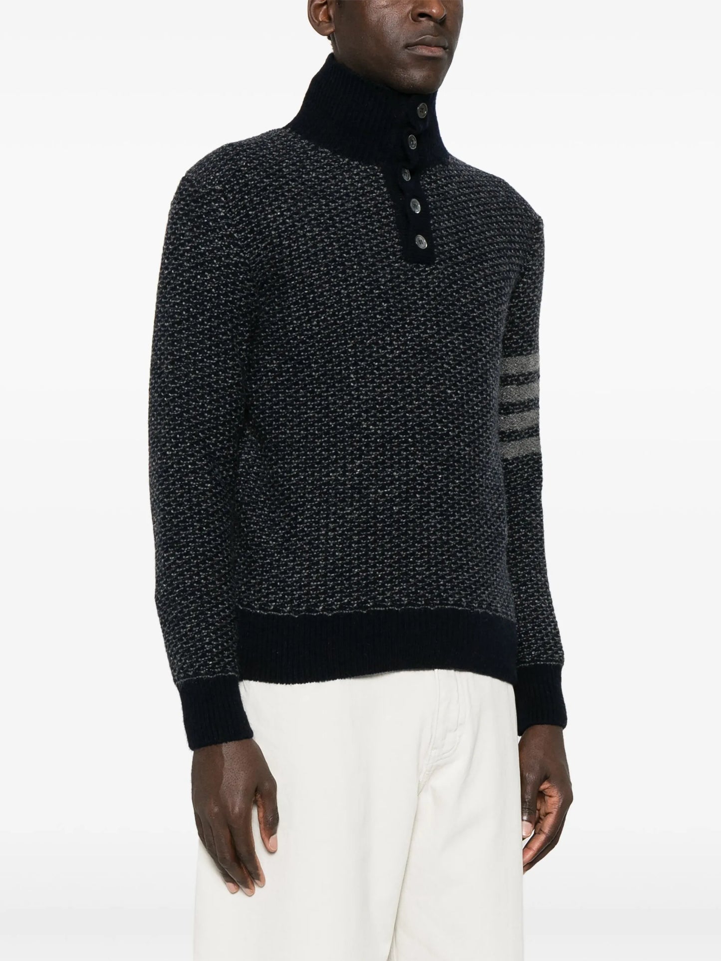 4-Bar tweed sweater