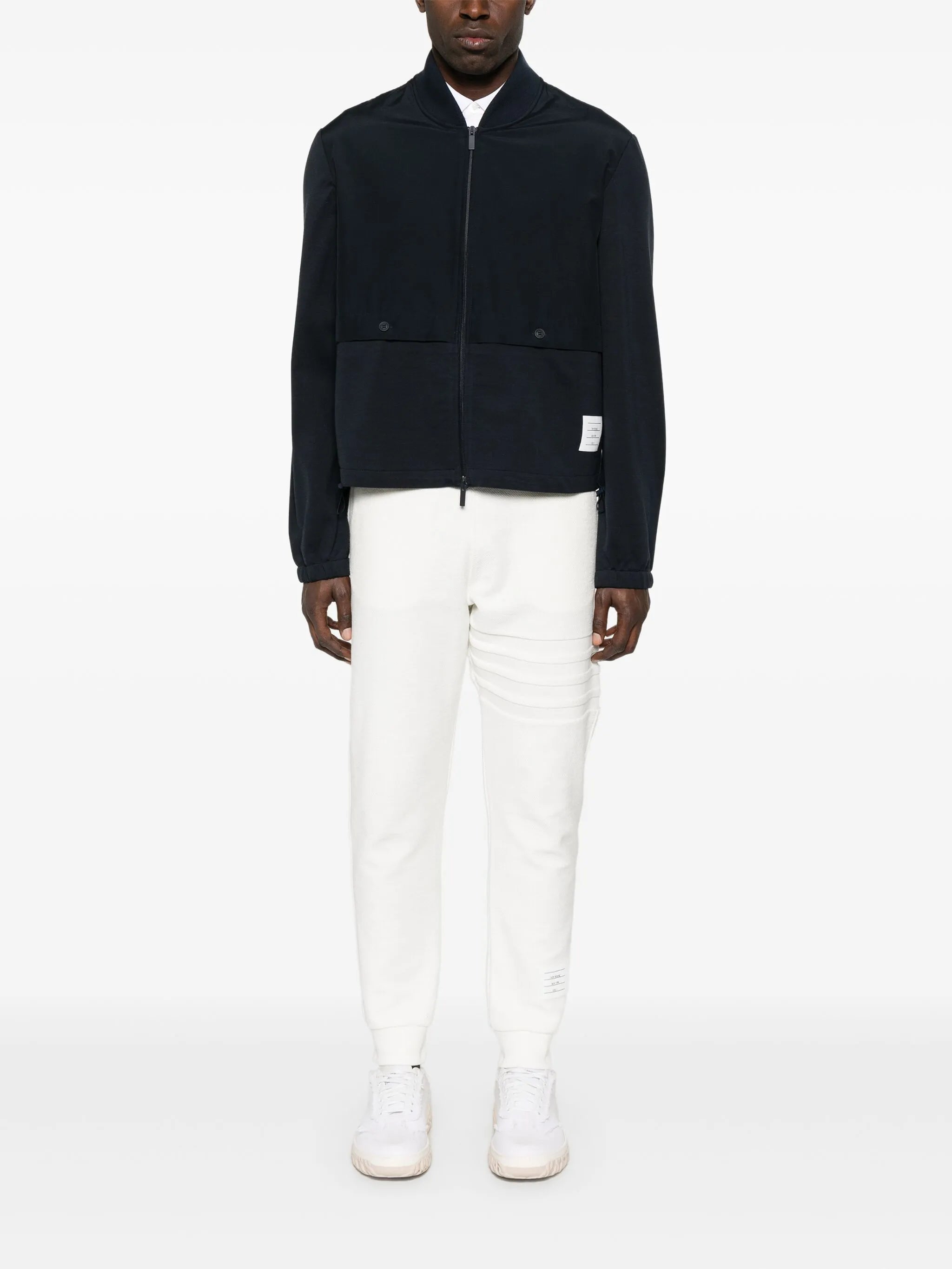 panelled bomber jacket