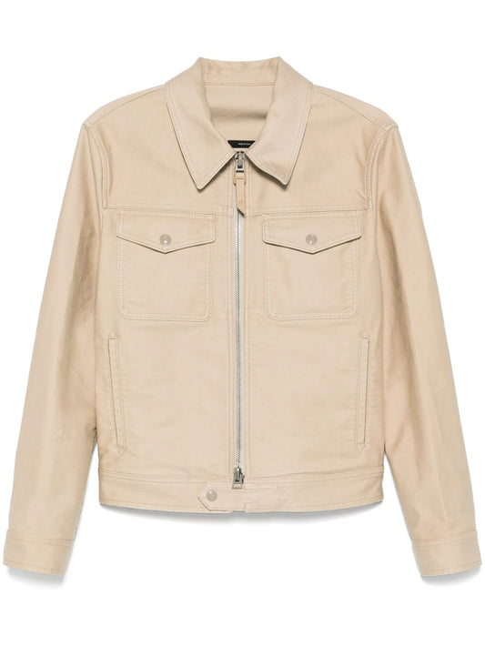 gabardine-weave jacket