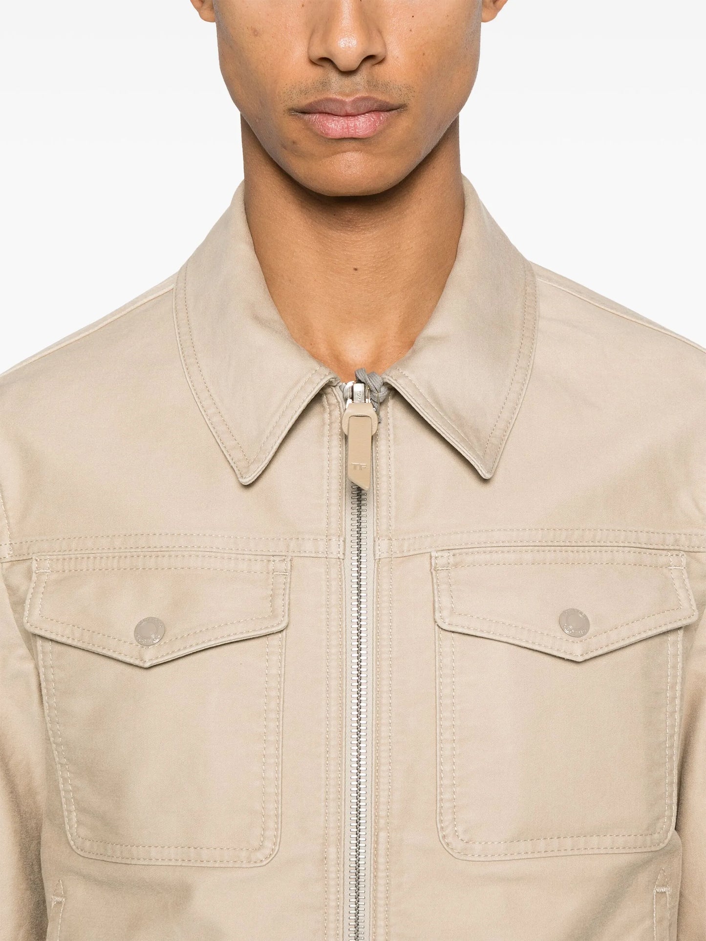 gabardine-weave jacket