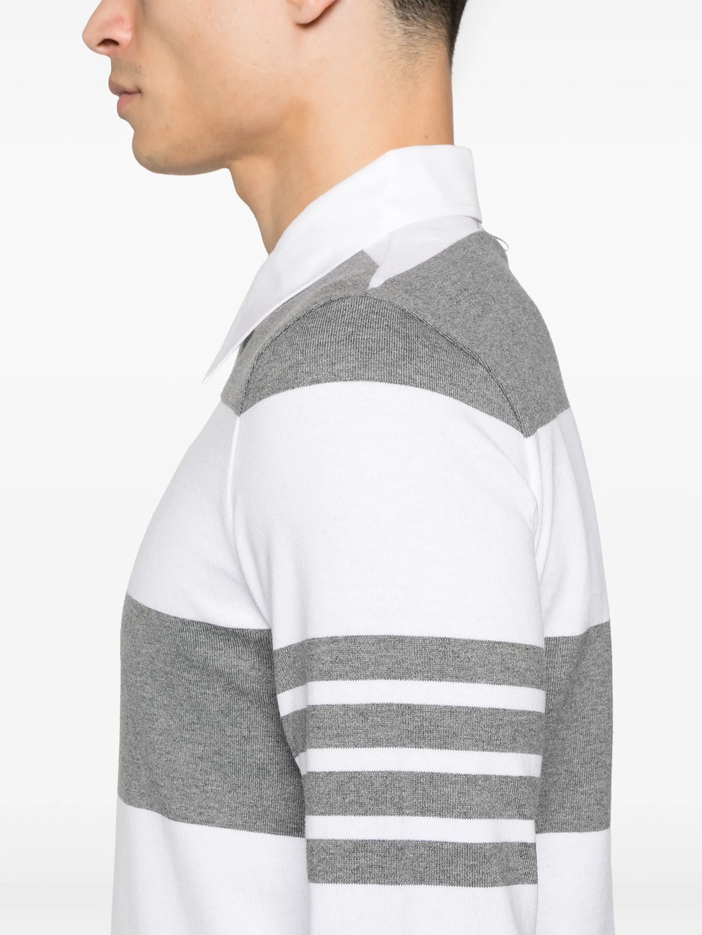 rugby stripe polo shirt
