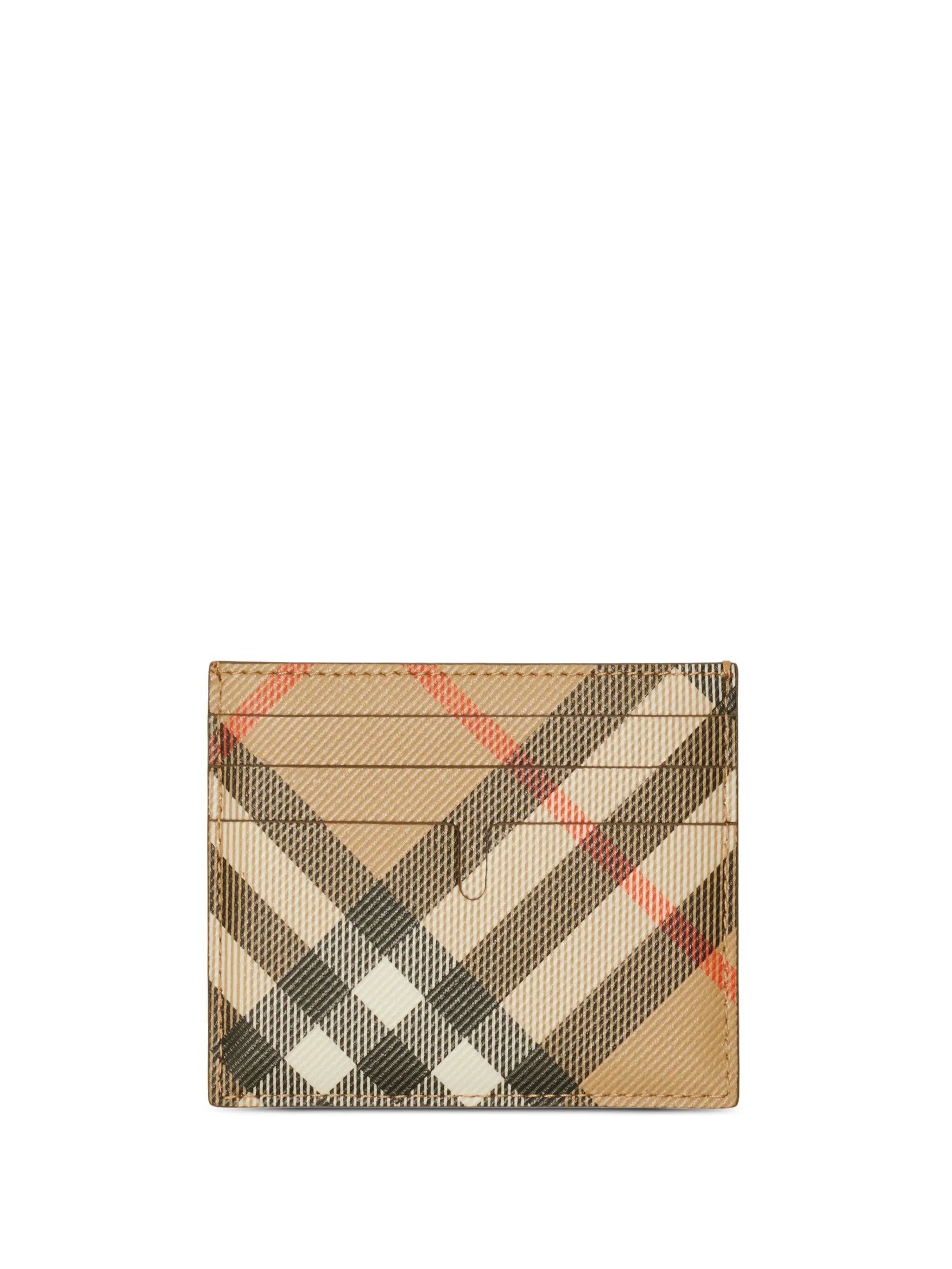 Vintage Check leather cardholder