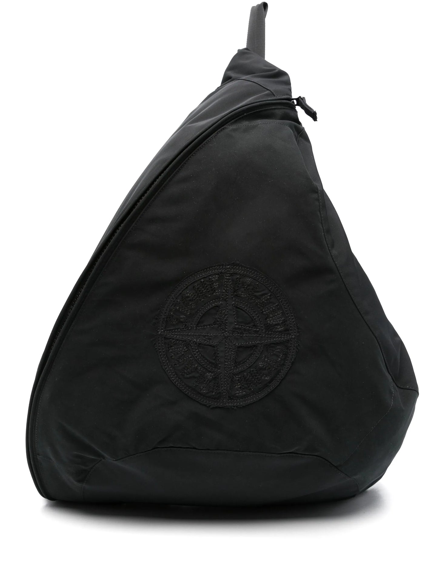 Compass-patch sling backpack