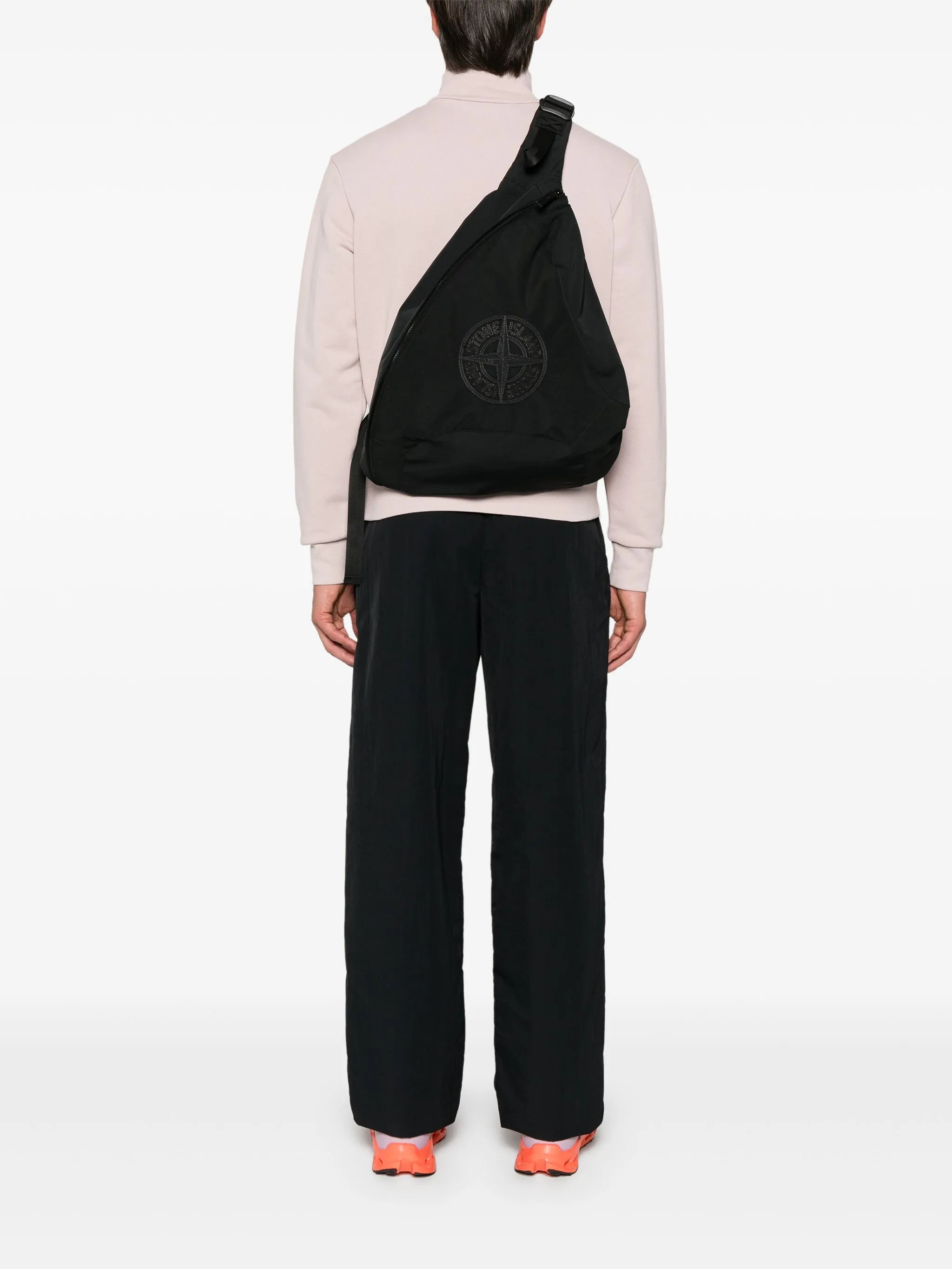 Compass-patch sling backpack