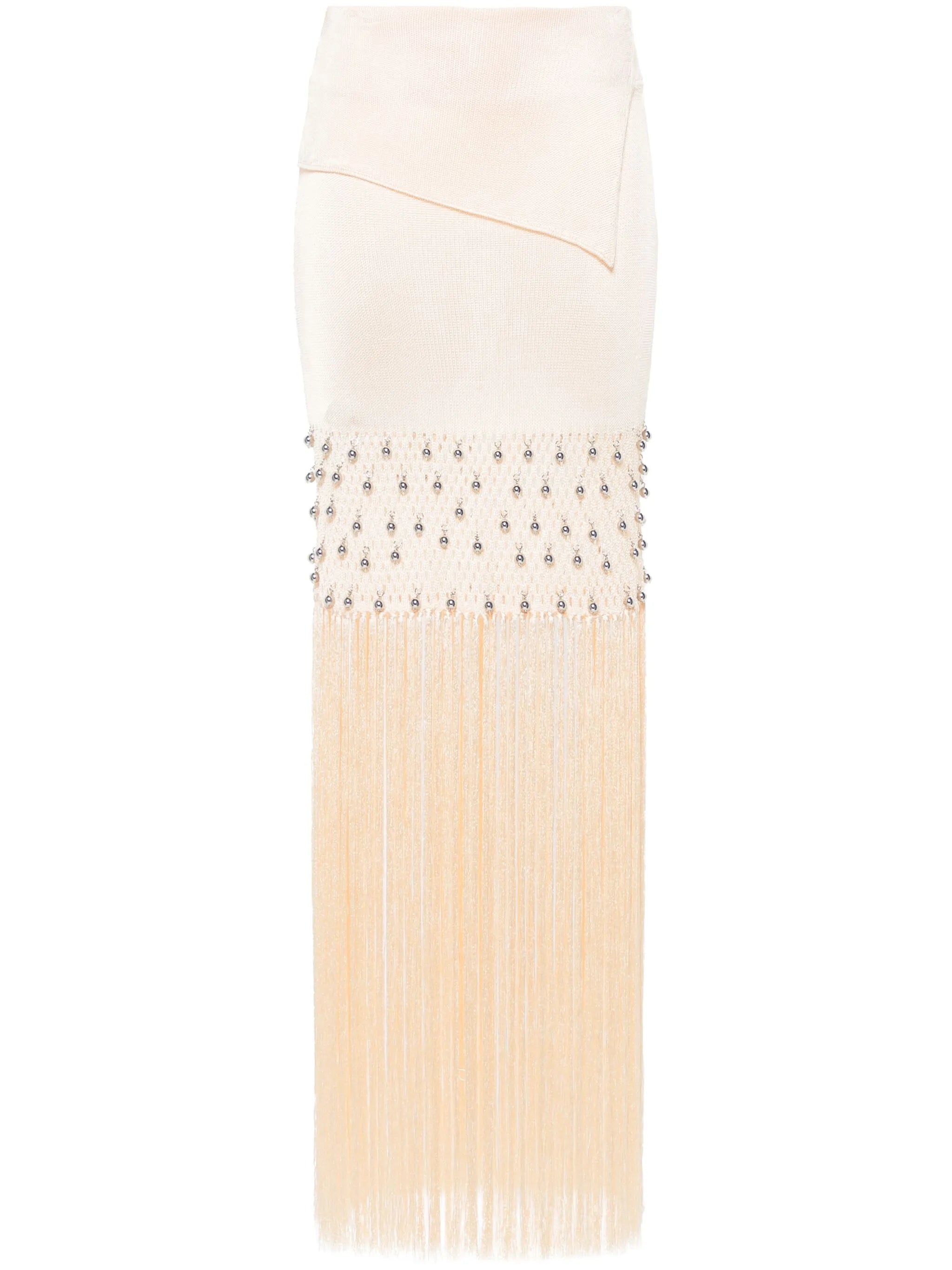 fringed maxi skirt