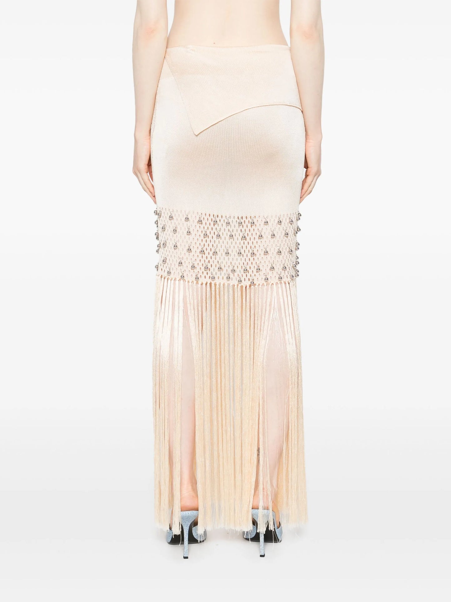 fringed maxi skirt