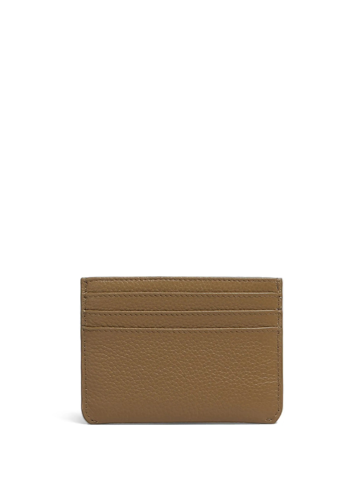 logo-embroidered leather card holder