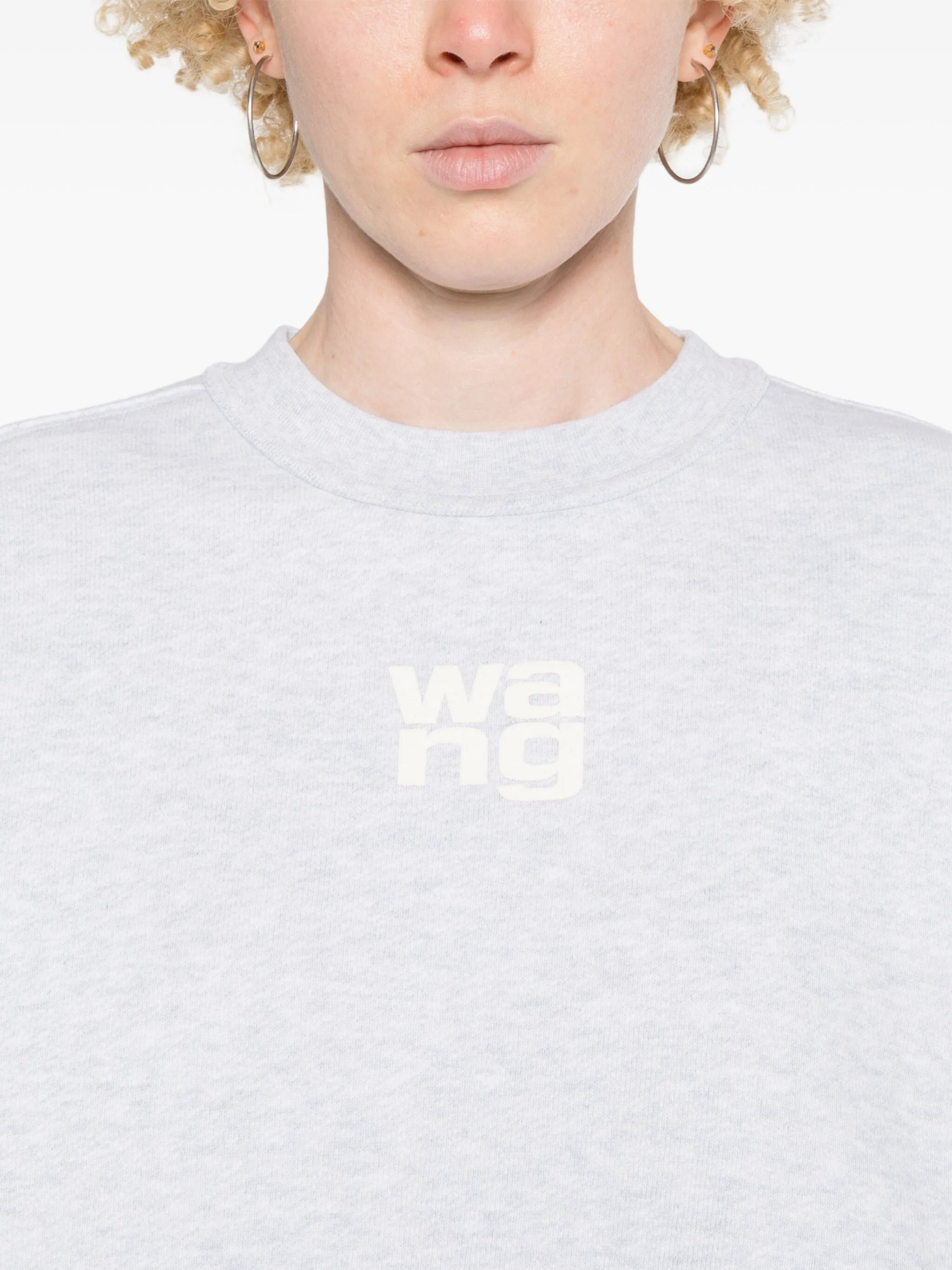 logo-embossed cotton sweatshirt