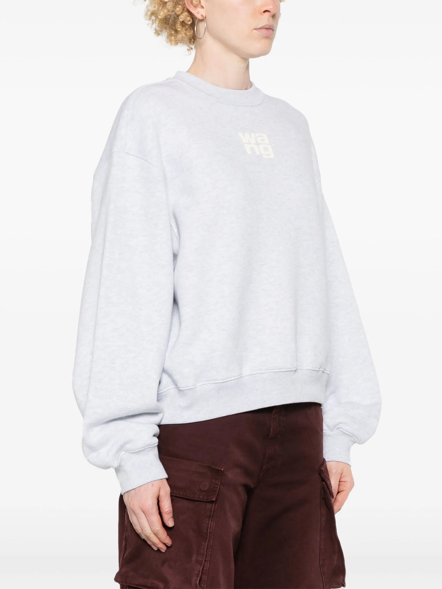 logo-embossed cotton sweatshirt