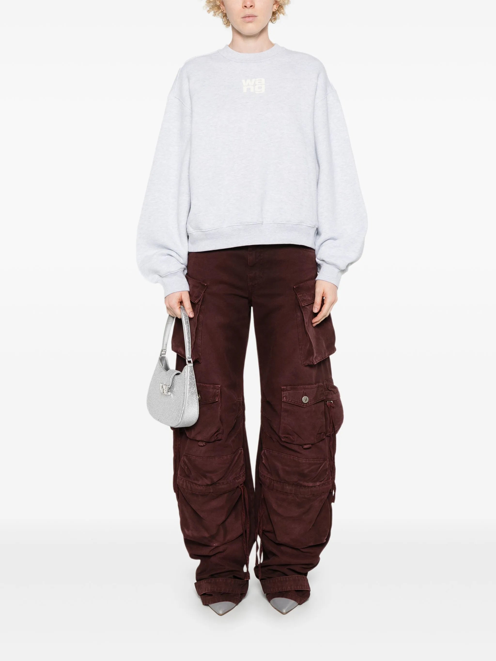 logo-embossed cotton sweatshirt