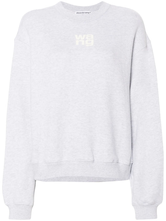 logo-embossed cotton sweatshirt
