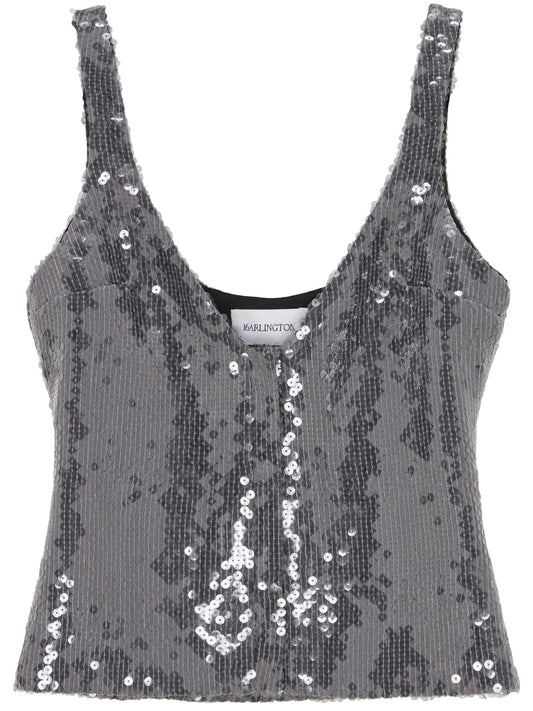 Devereau sequin-embellished top