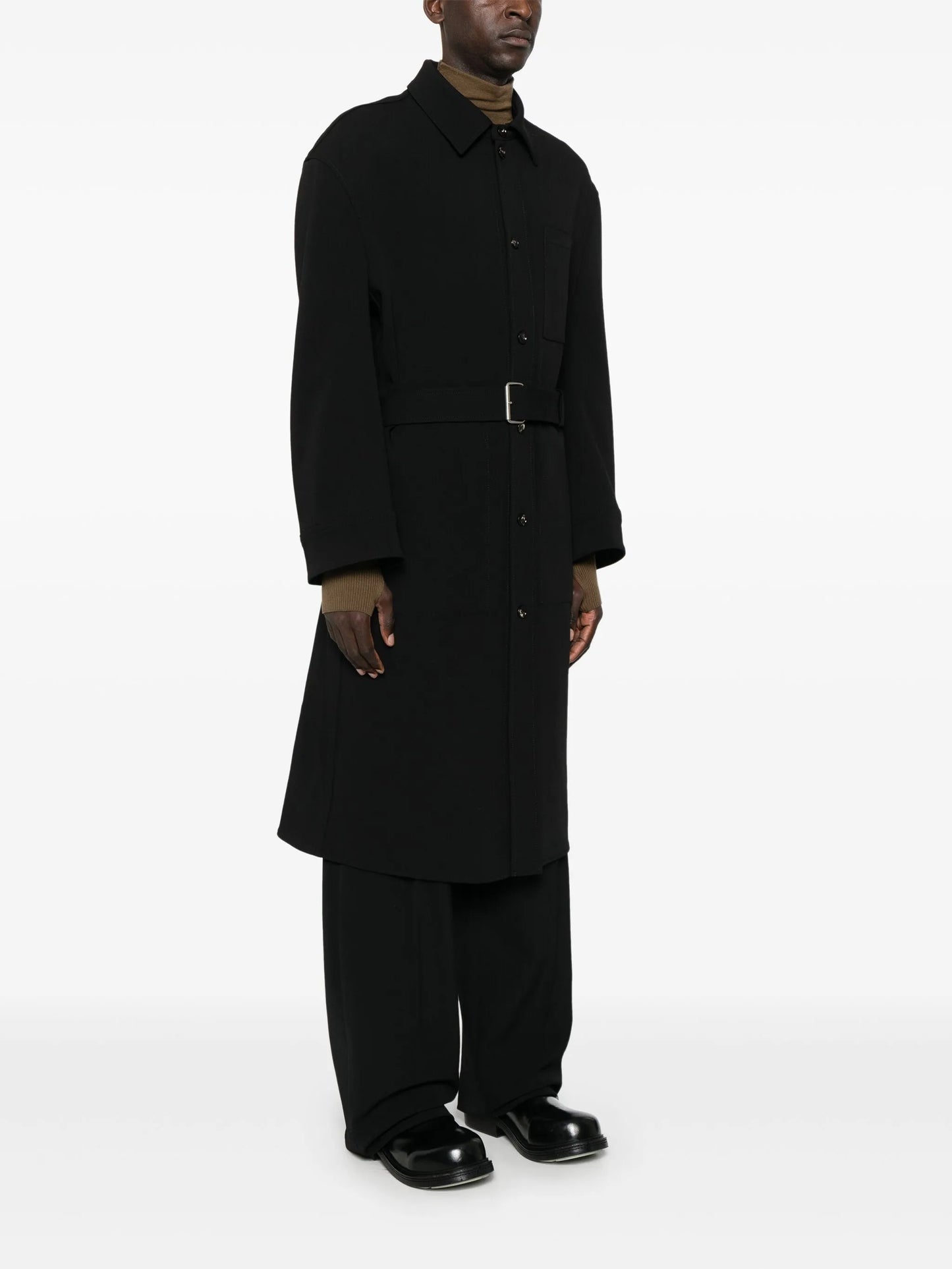 textured trench coat