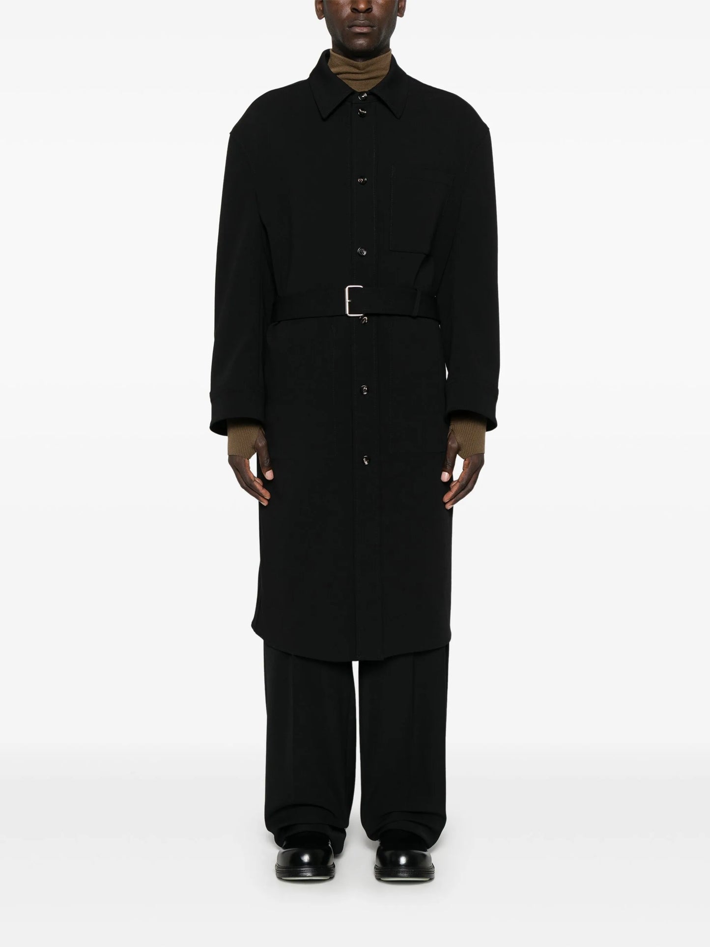 textured trench coat