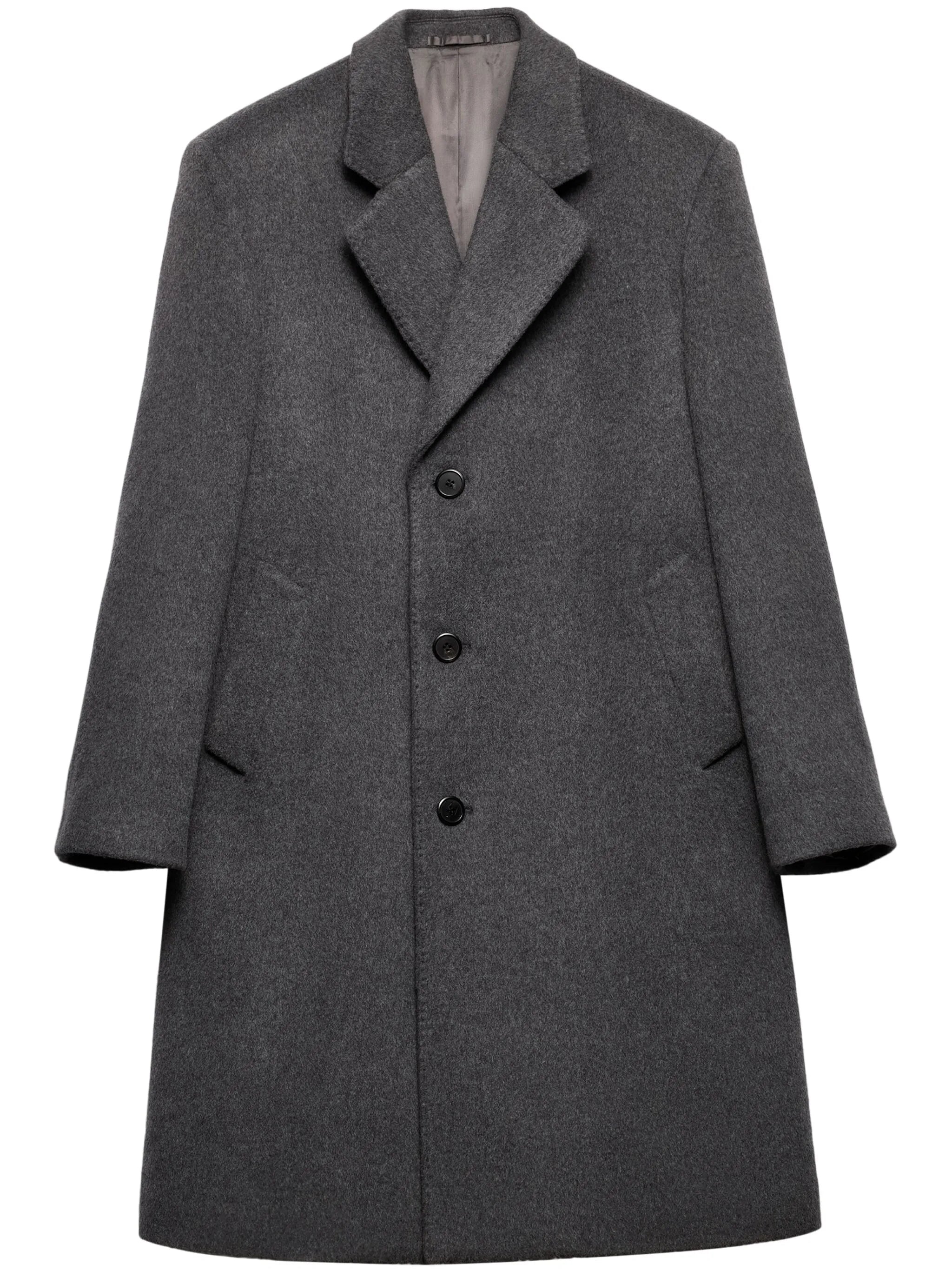 single-breasted wool coat