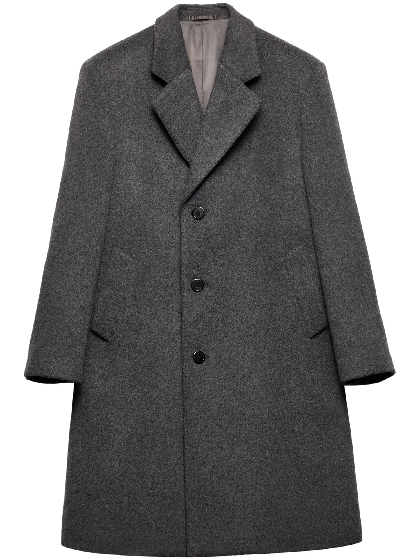 single-breasted wool coat