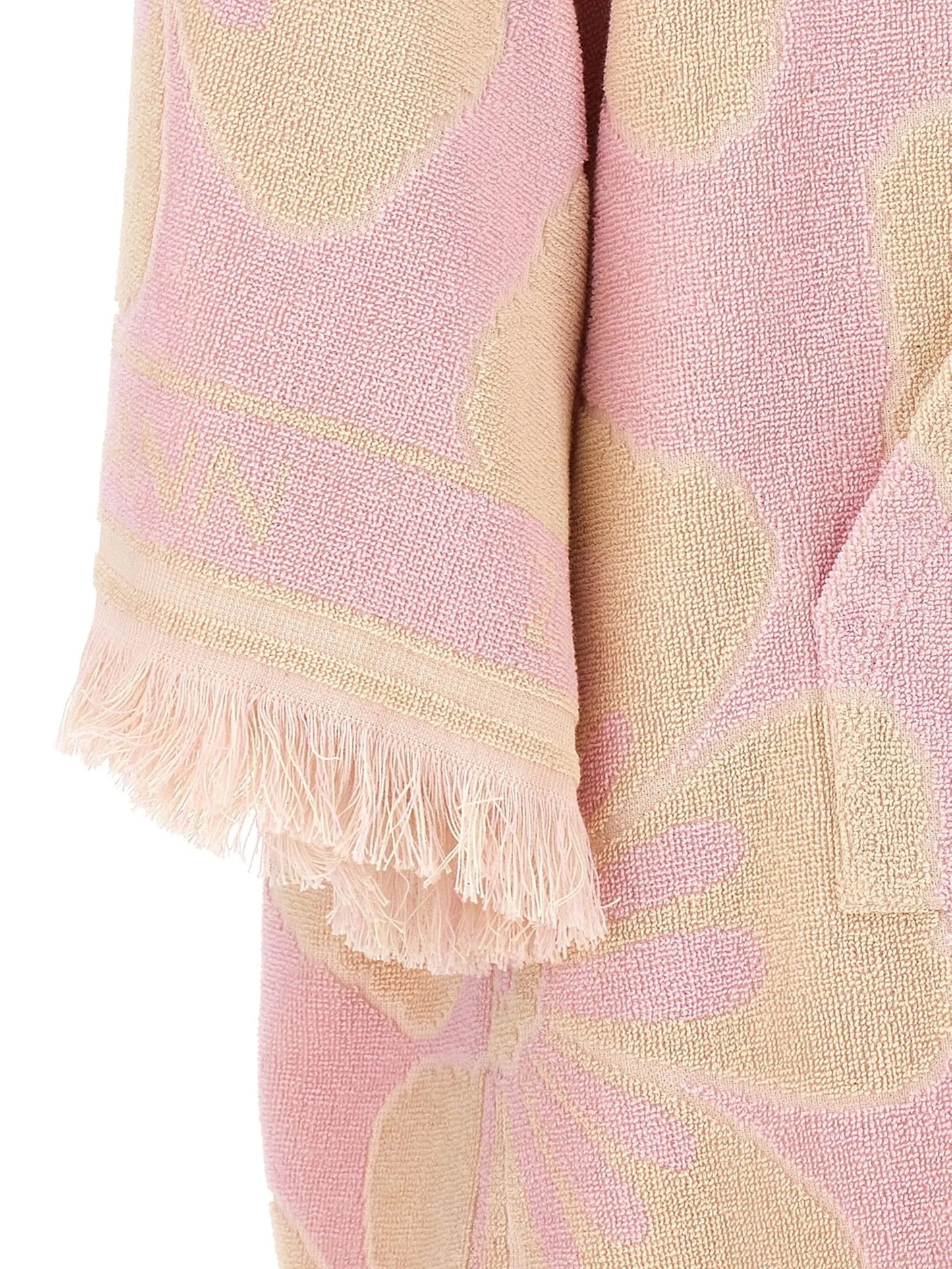 floral print towelled hooded beach dress